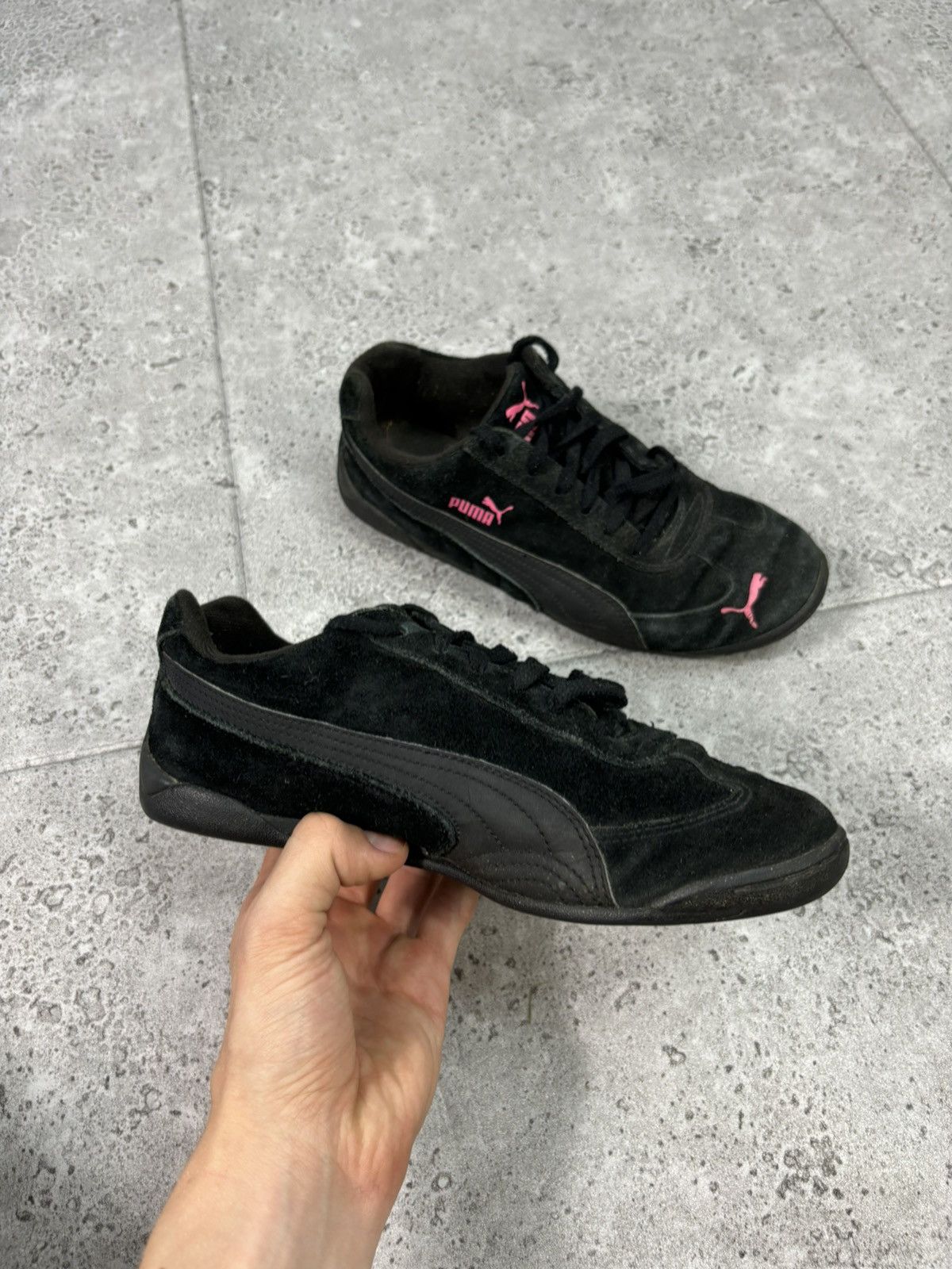 Japanese Brand × Puma × Vintage Vintage Puma Speed Cat Y2K 00s Low Top Sneakers Black Suede Size US 6.5 / IT 36.5 - 4 Thumbnail