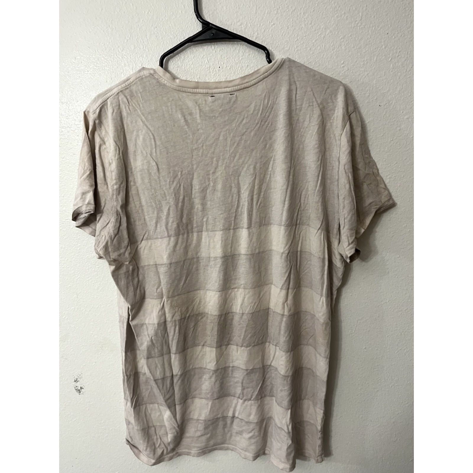DKNY DKNY Men's Pocket Tee Beige Striped T-Shirt Size L Size US L / EU 52-54 / 3 - 2 Thumbnail
