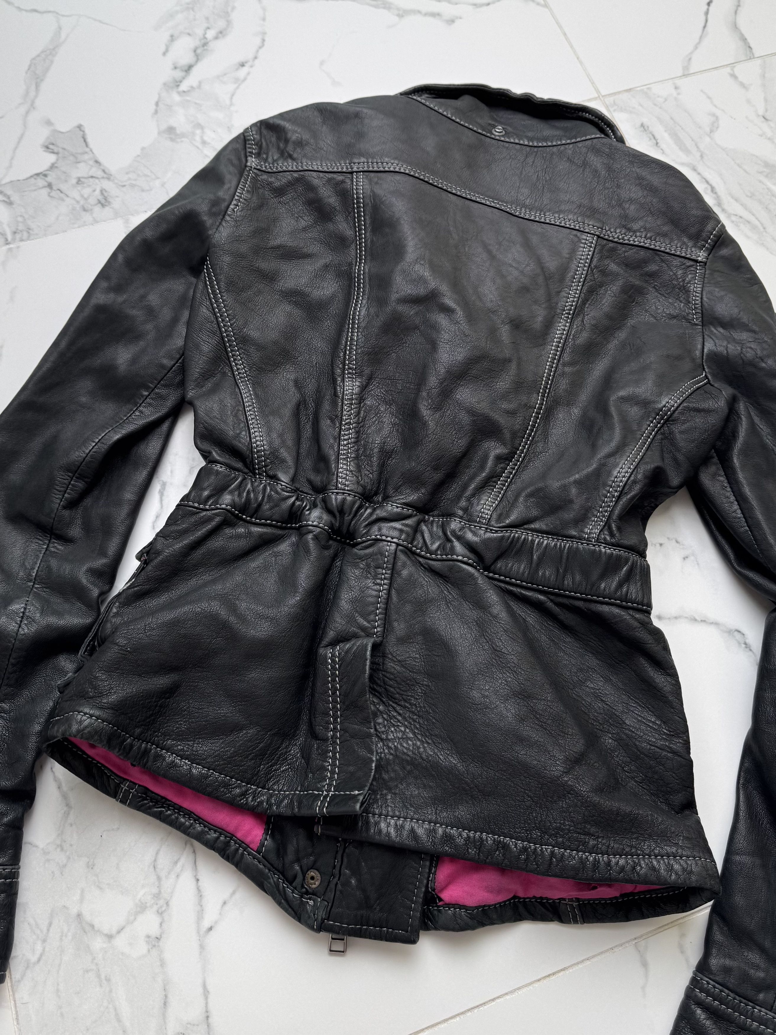 Genuine Leather Multi-Pocket Leather Cropped Jacket From 00s(V8) Size XS / US 0-2 / IT 36-38 - 18 Thumbnail