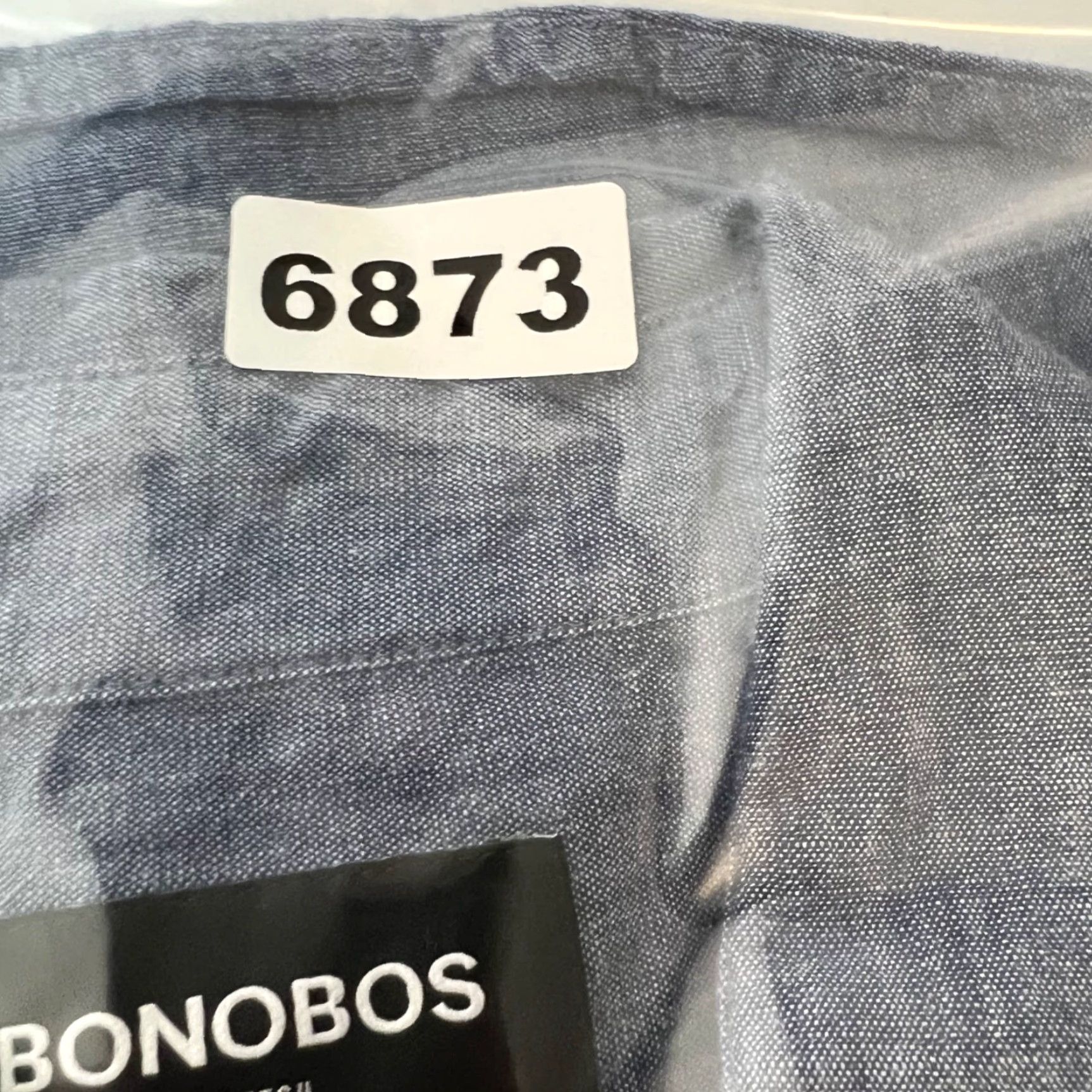 Bonobos Bonobos Shirt Mens XL Stretch Short Sleeve Chambray Button-Up Blue Size US XL / EU 56 / 4 - 7 Thumbnail