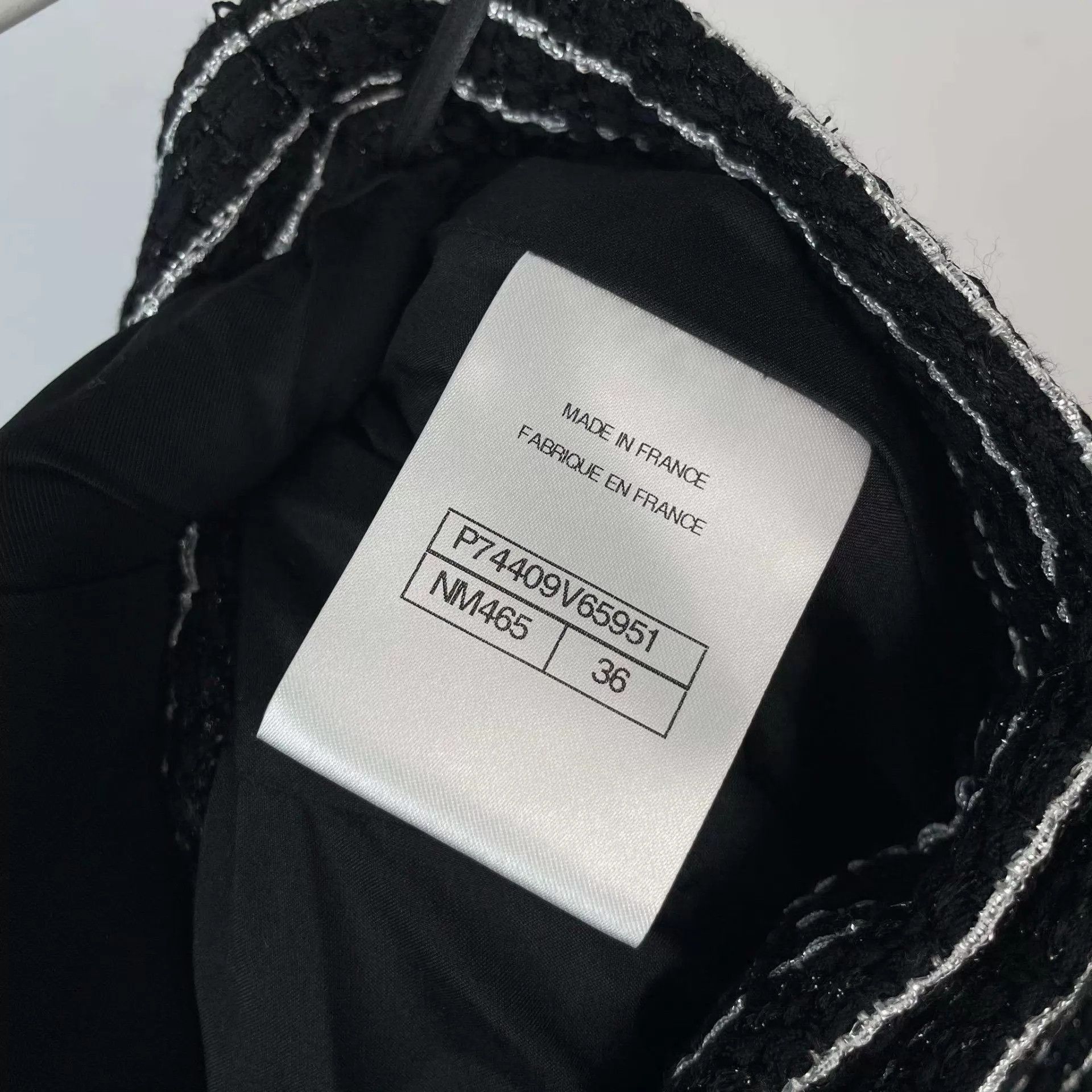 Chanel Chanel 23P Wool Colorblocked Pants Black Silver New Extra 36 Size 26" / US 2 / IT 38 - 7 Thumbnail