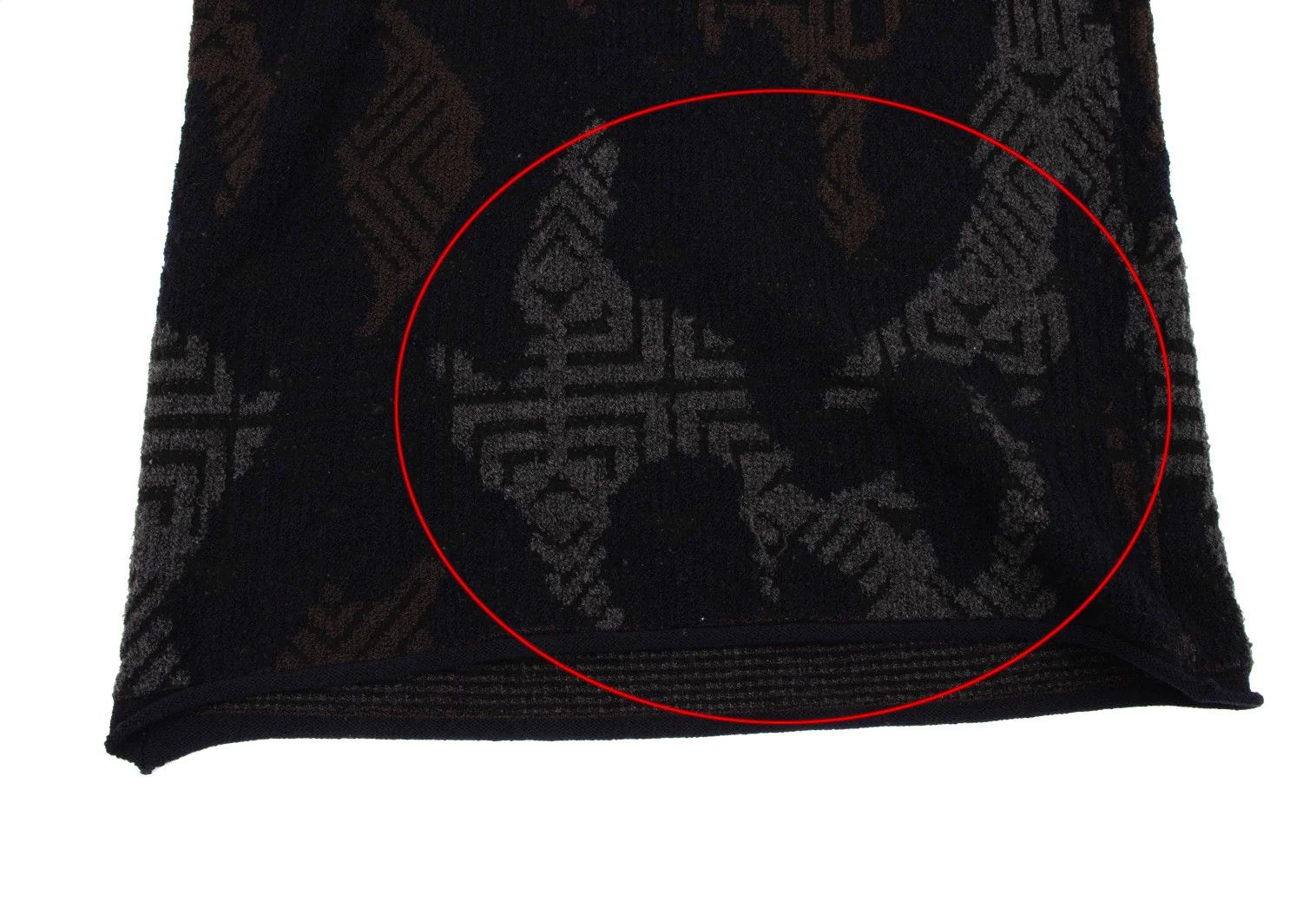 Armani Collezioni Geometric Jacquard Knit Top in Dark Tea Gray, Size 46 Size US XXS / EU 40 - 7 Thumbnail