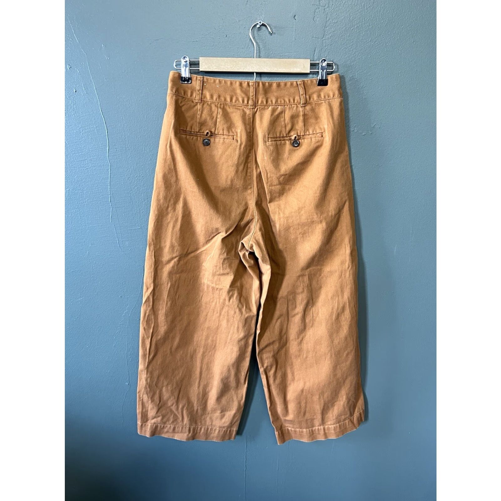 Madewell madewell Pants Women High Rise pleated tapered leg Chino Size 6 Brown Size 28" / US 6 / IT 42 - 2 Thumbnail