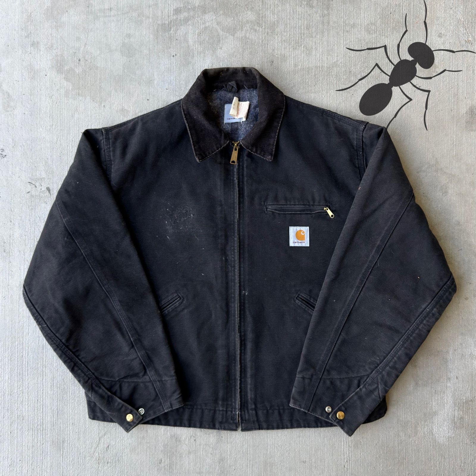 Carhartt × Vintage 90s Carhartt JB105 black detroit jacket sz XL