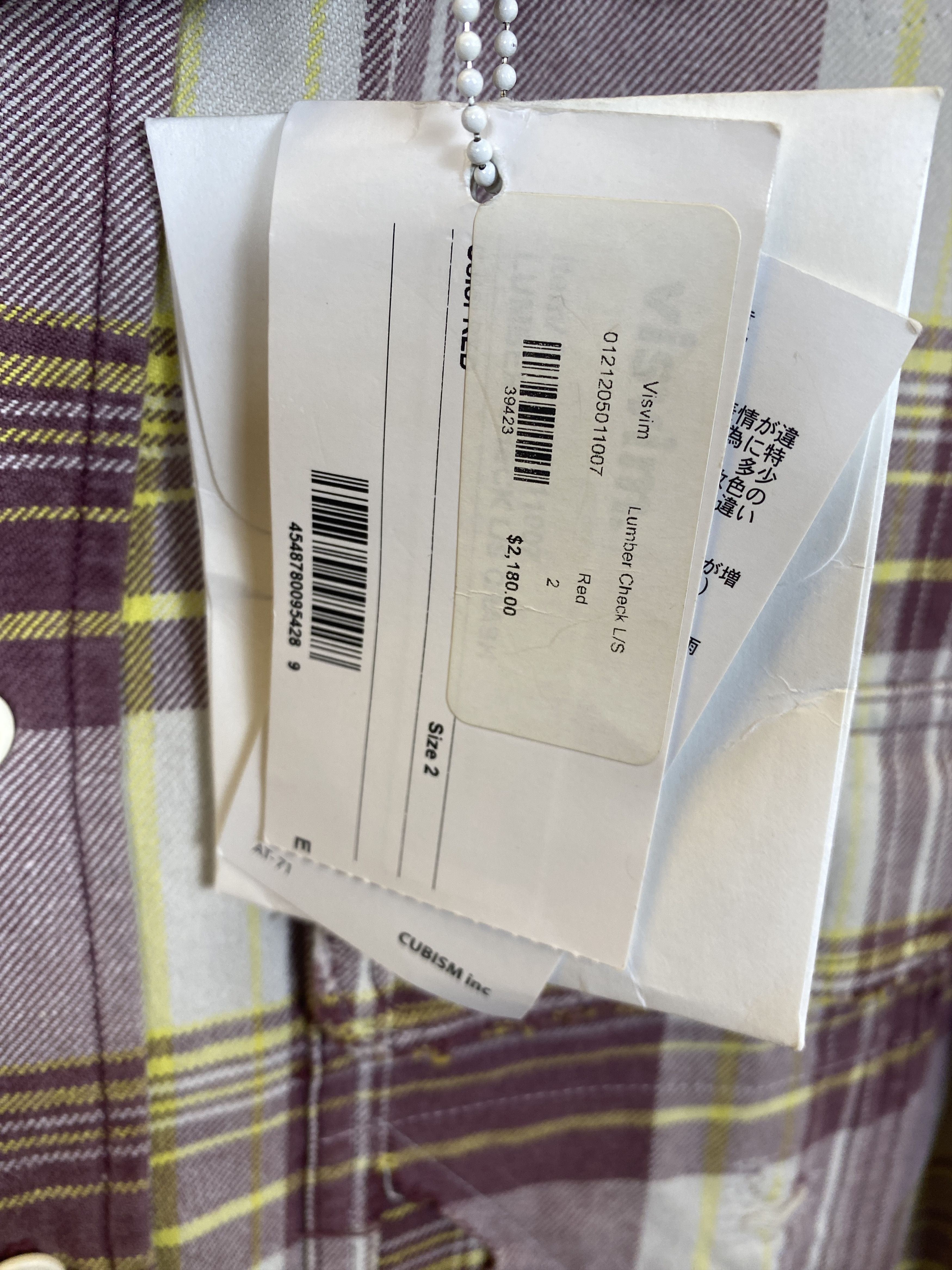 Visvim $2180 NWT VISVIM CRASH LUMBER CHECK SHIRT SIZE 2 Size US M / EU 48-50 / 2 - 8 Thumbnail