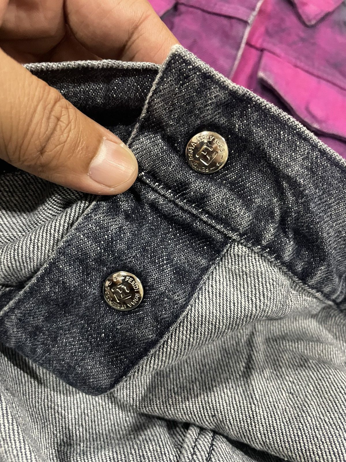 Fendi Fendi Electric Splattered Rare Denim Jacket Size S / US 4 / IT 40 - 22 Thumbnail