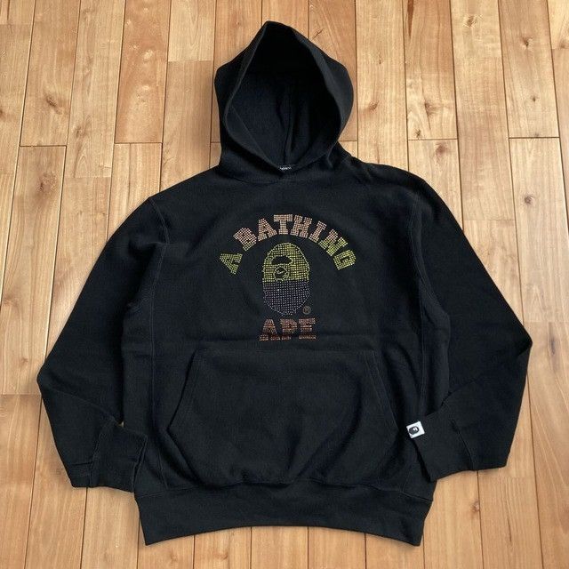 Bape × Swarovski BAPE Swarovski Gradient College Logo Pullover Hoodie NIGO Size US M / EU 48-50 / 2 - 2 Thumbnail