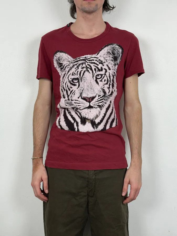Dolce & Gabbana AW2004 Dolce & Gabbana Red White Tiger T-Shirt Size US S / EU 44-46 / 1 - 3 Thumbnail