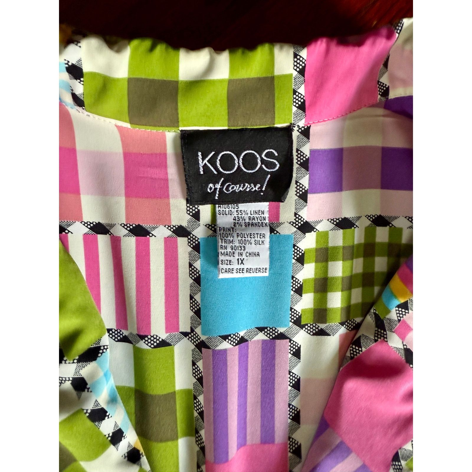Vintage Vintage Y2K Koos of Course Jacket Womens 1X Black Reversible Size XL / US 12-14 / IT 48-50 - 4 Thumbnail
