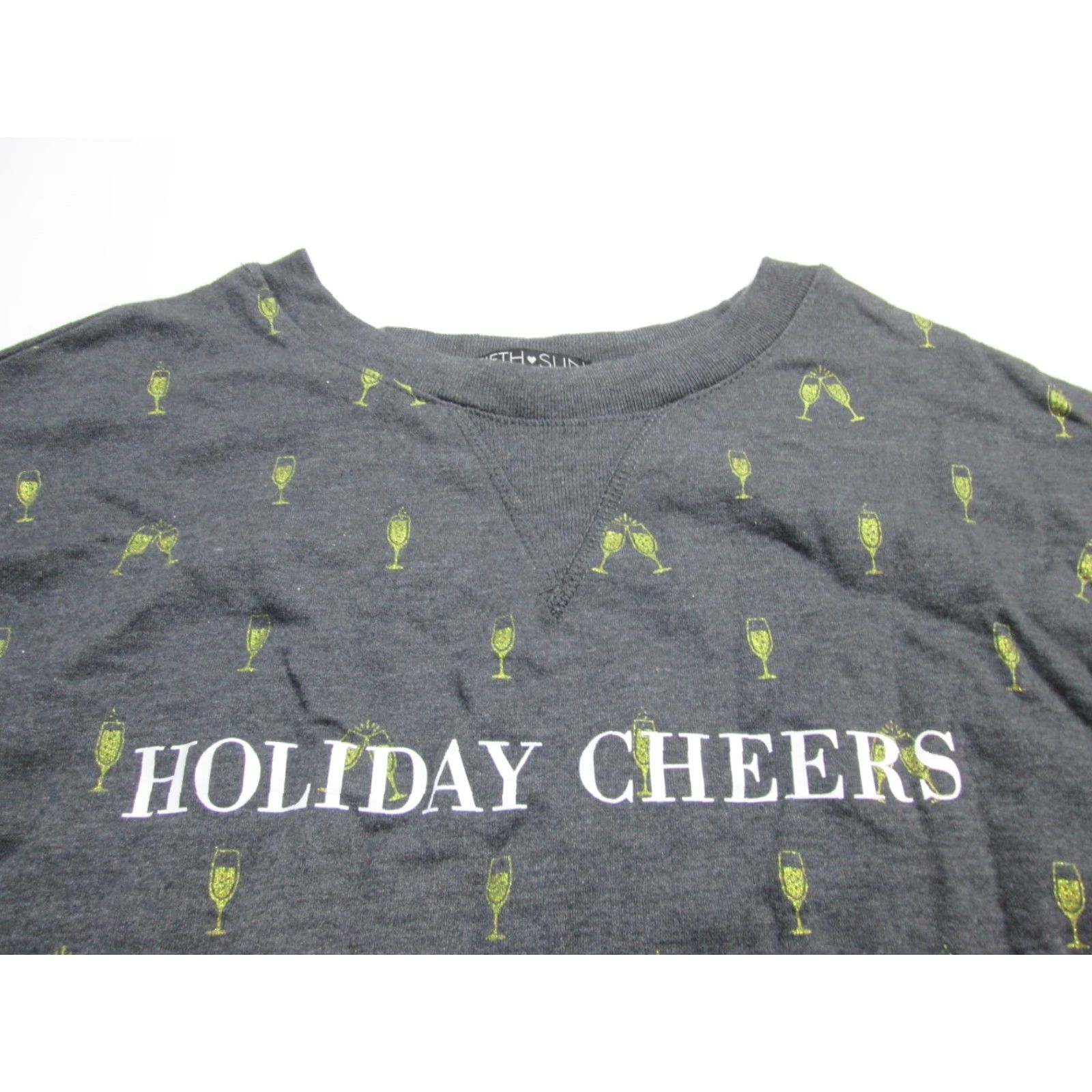 Vintage Fifth Sun Sweatshirt XS Womens Gray Crew Neck Long Sleeve Pullover NWT Spotted Pattern Pullover Sweatshirt Size XS / US 0-2 / IT 36-38 - 3 Thumbnail