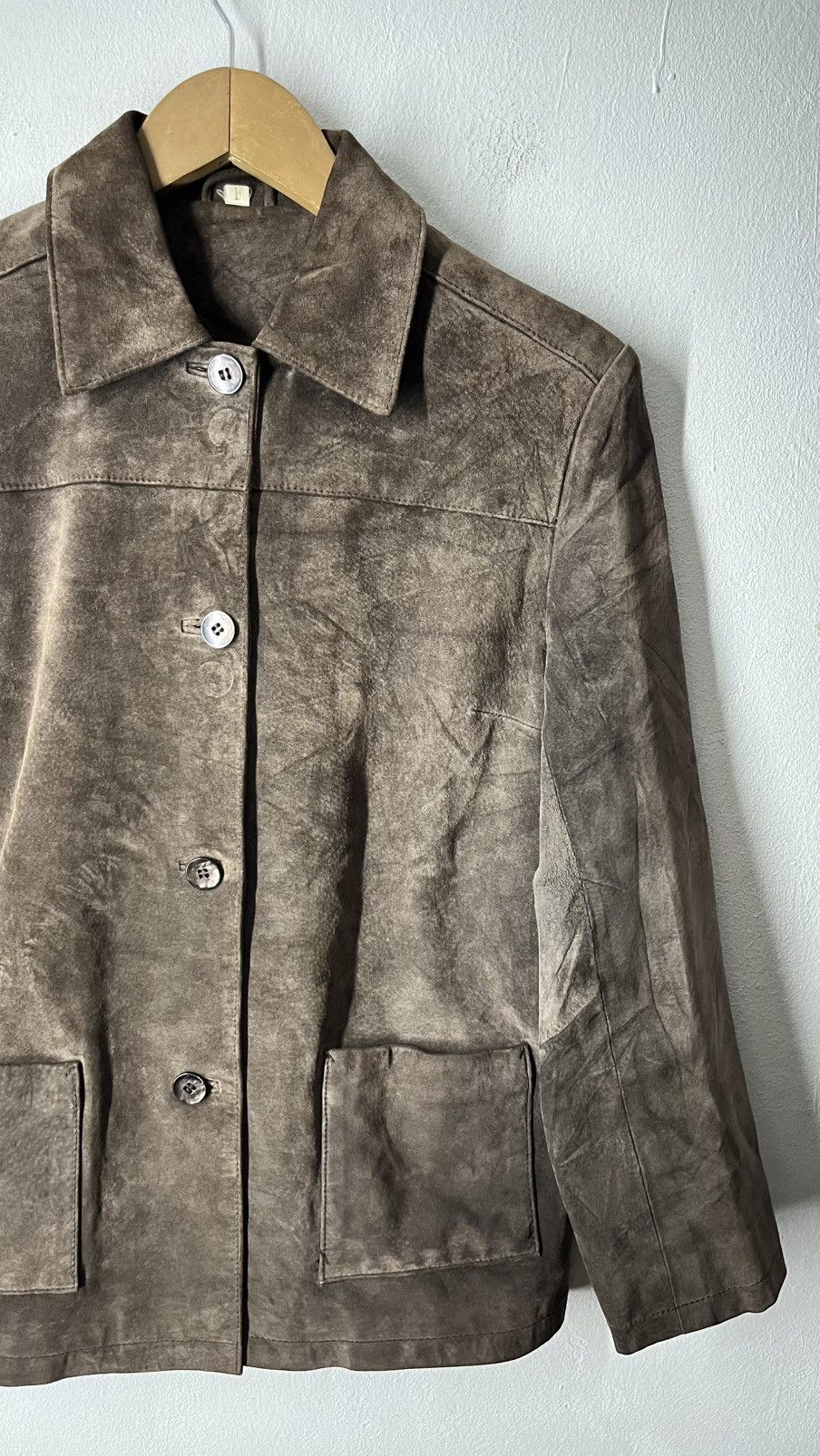 Vintage VINTAGE SUEDE LEATHER COAT JACKET Size S / US 4 / IT 40 - 2 Thumbnail