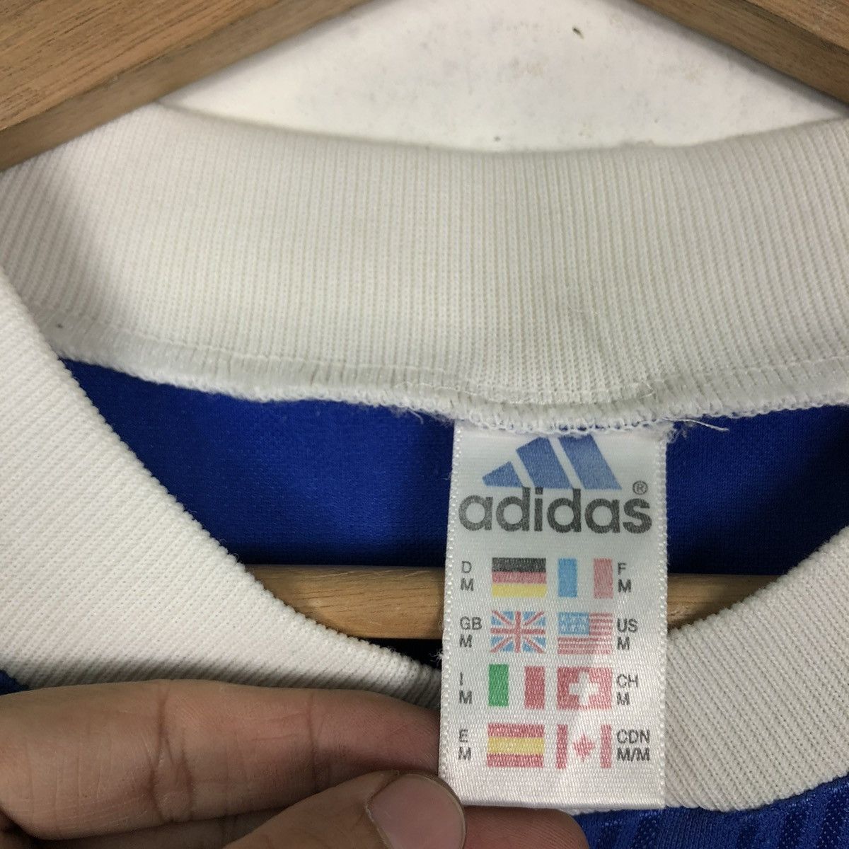 Adidas 🔥Vintage Adidas Made in England Jersey Shodai Team Soccer Size US M / EU 48-50 / 2 - 11 Thumbnail
