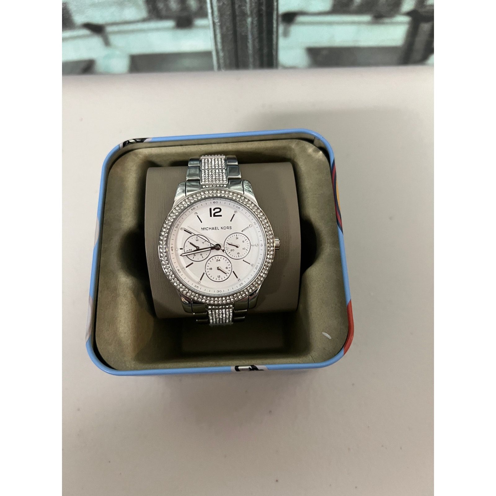 Michael Kors Michael Kors MK7294 Oversized Tibby Pavé Silver-Tone Watch Size ONE SIZE - 2 Thumbnail
