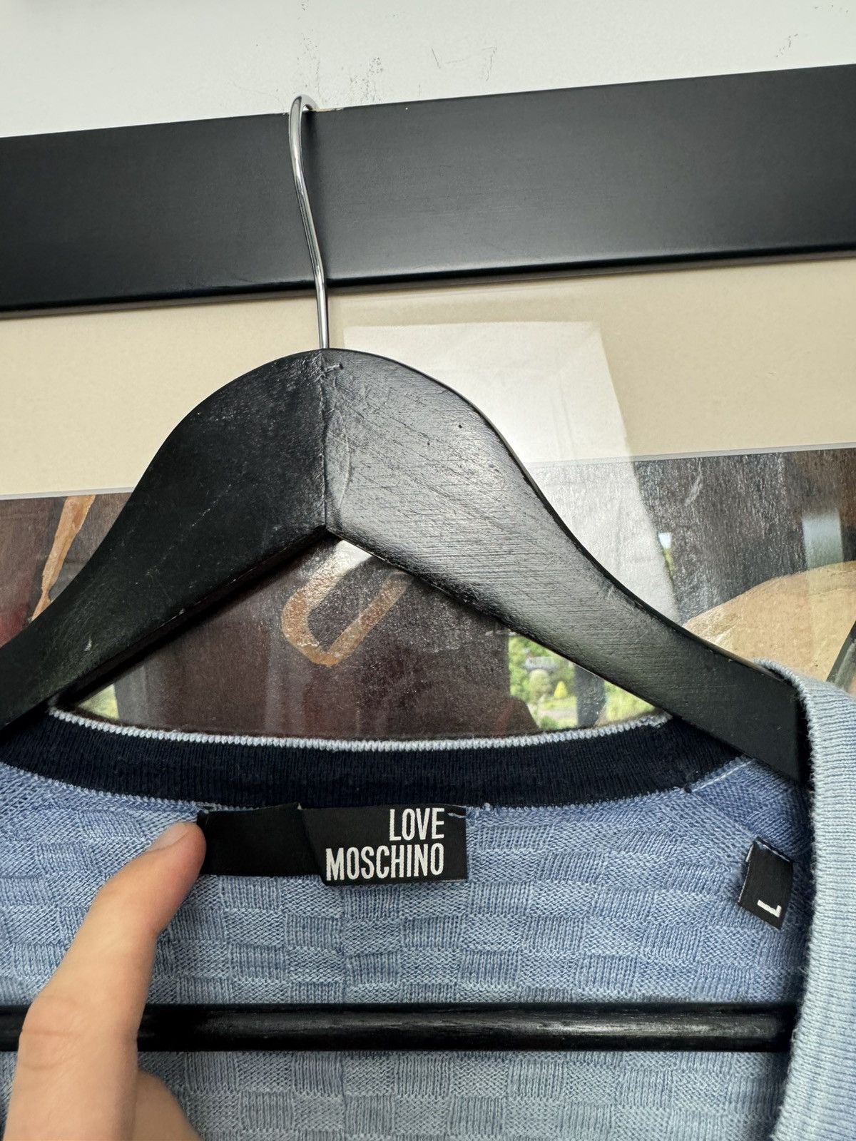 Moschino Love Moschino Blue Cloud Cardigan Rare Luxury Sweater Knit Size US L / EU 52-54 / 3 - 4 Thumbnail