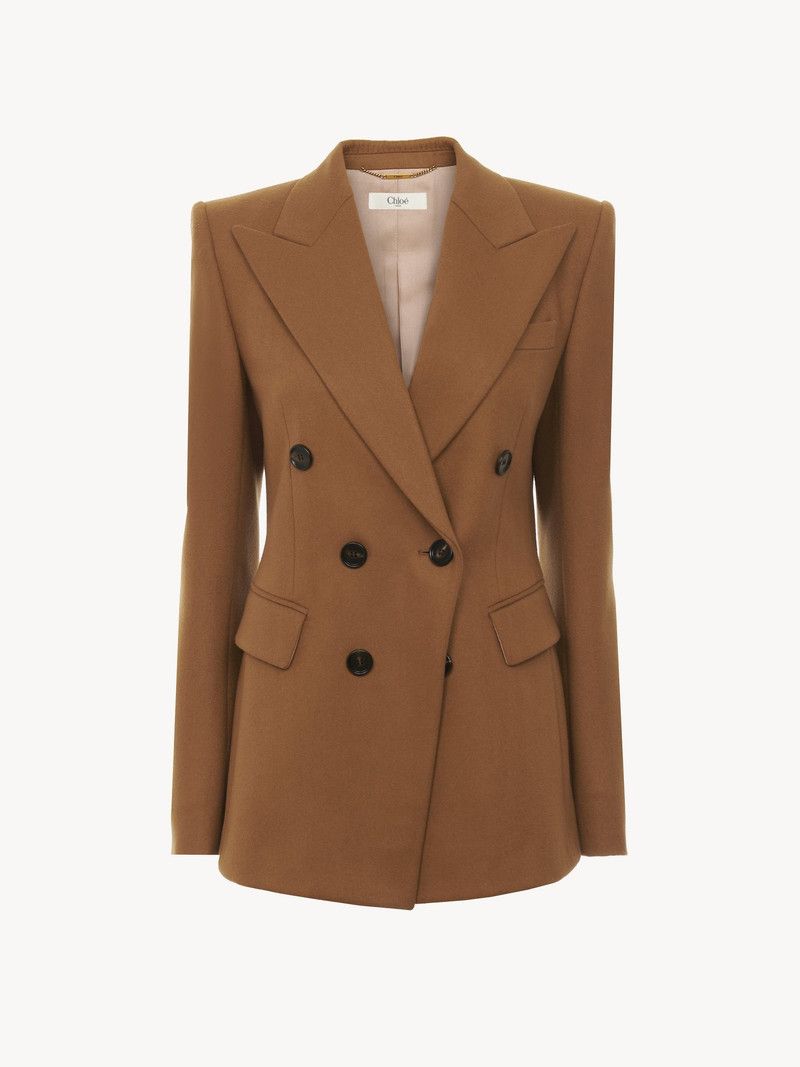 Chloe o1loc1c11125 Tailored Jacket in Brown Size L / US 10 / IT 46 - 1 Thumbnail