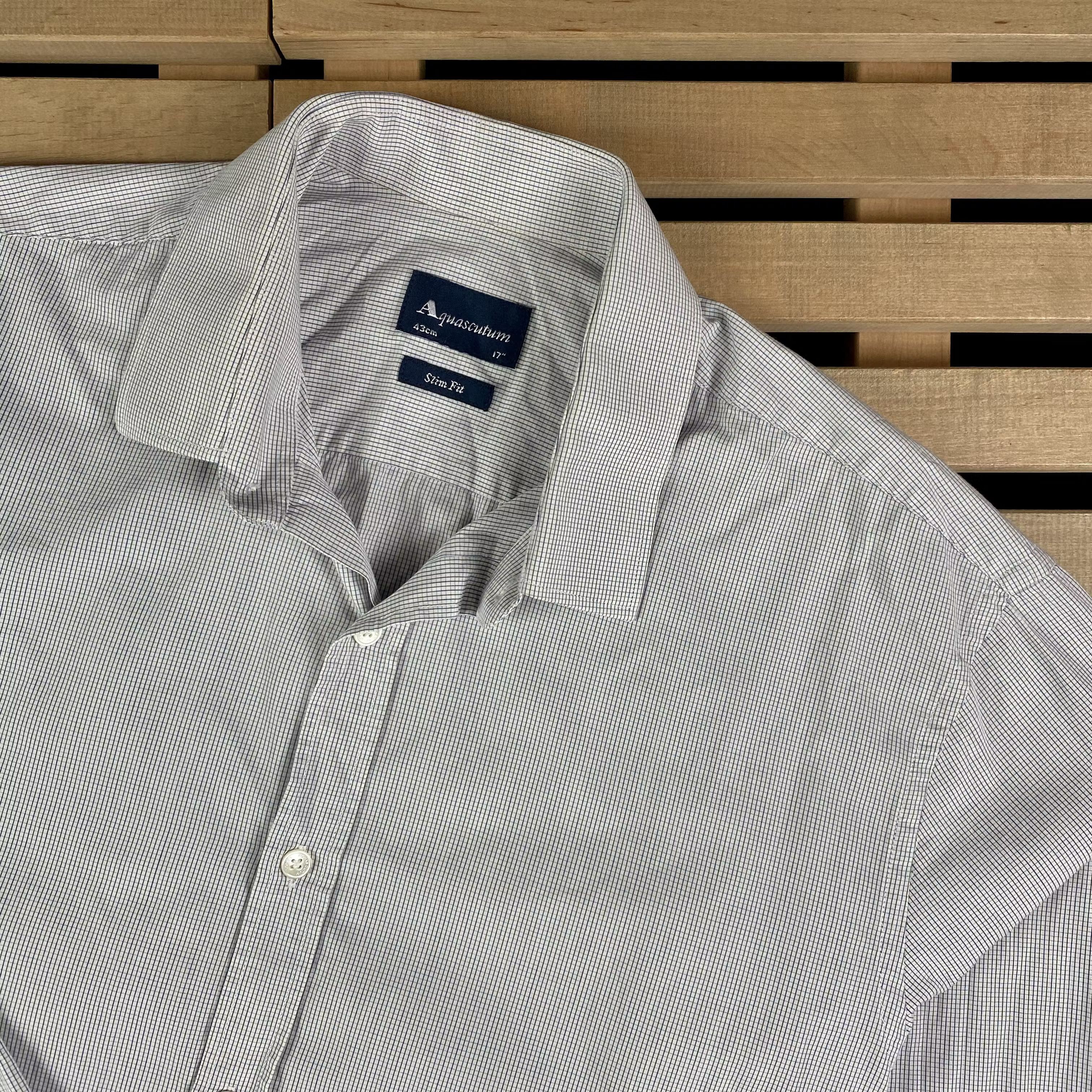 Aquascutum Mens Shirt Long Sleeve Aquascutum Vintage Size 17/43 cm Size US L / EU 52-54 / 3 - 2 Thumbnail
