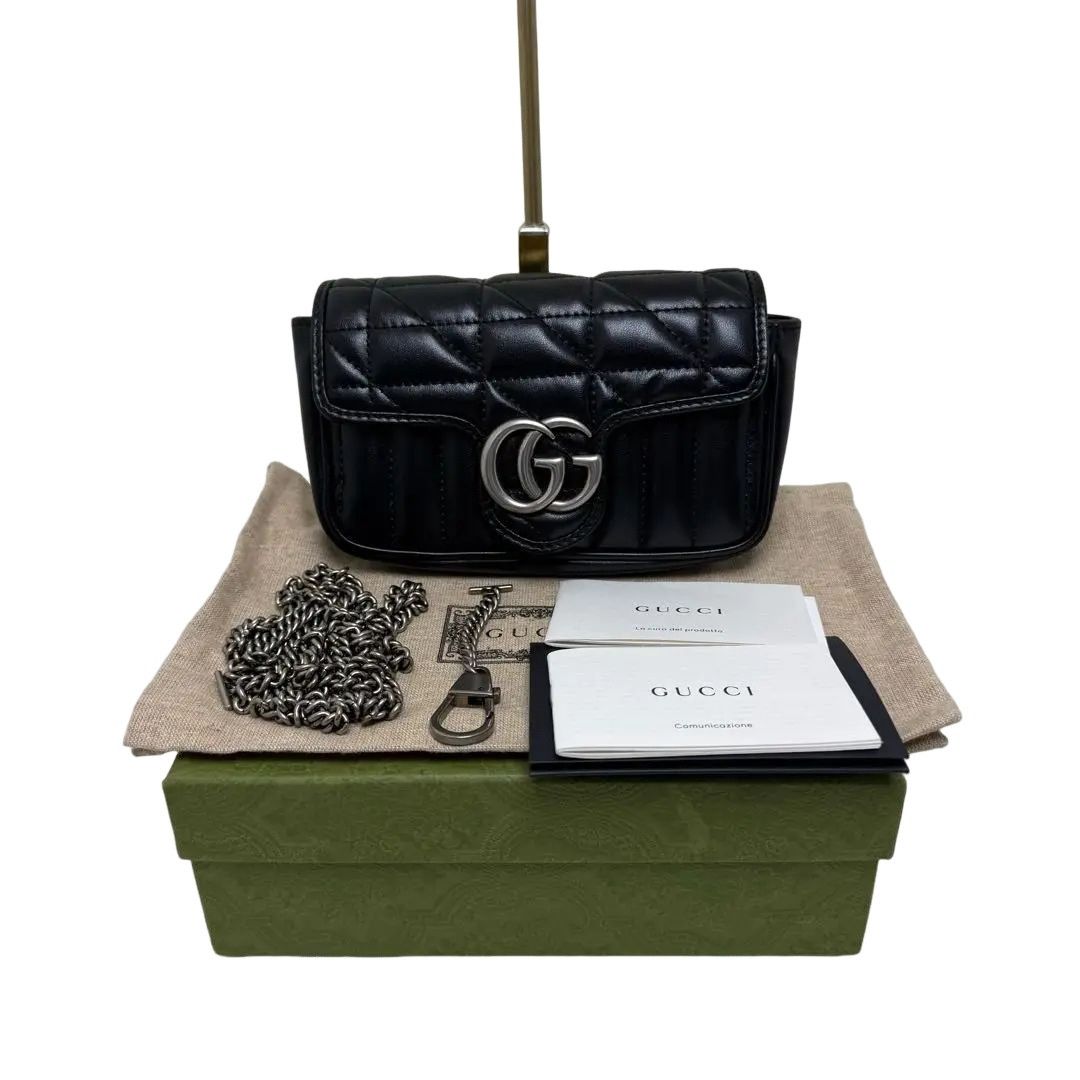 Gucci Gucci GG Marmont Quilted Leather Shoulder Bag One Size Size ONE SIZE - 1 Thumbnail