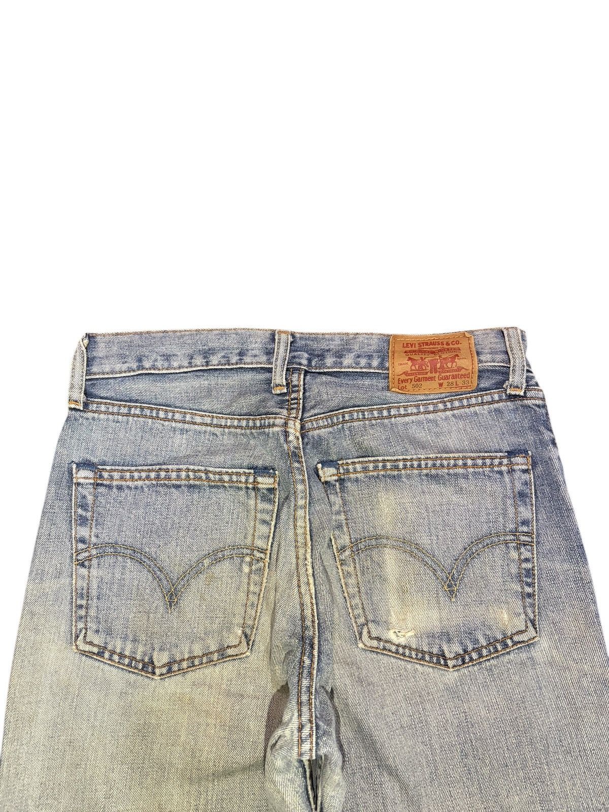 Levi's Vintage 90s Levis 502 Mud Wash Distressed Jeans Size US 28 / EU 44 - 4 Thumbnail