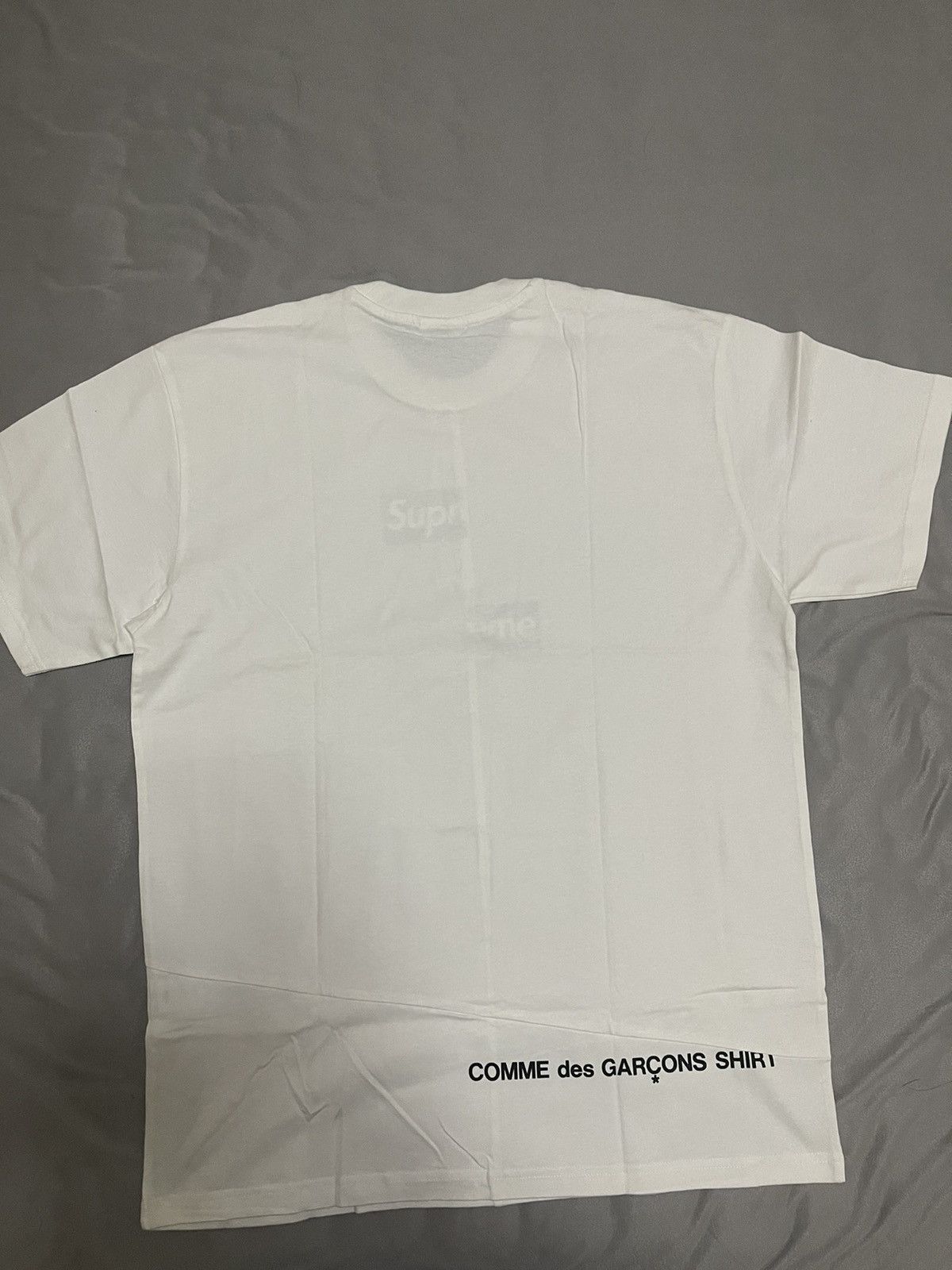 Comme des Garcons Supreme cdg split box logo tee white Size US L / EU 52-54 / 3 - 2 Thumbnail
