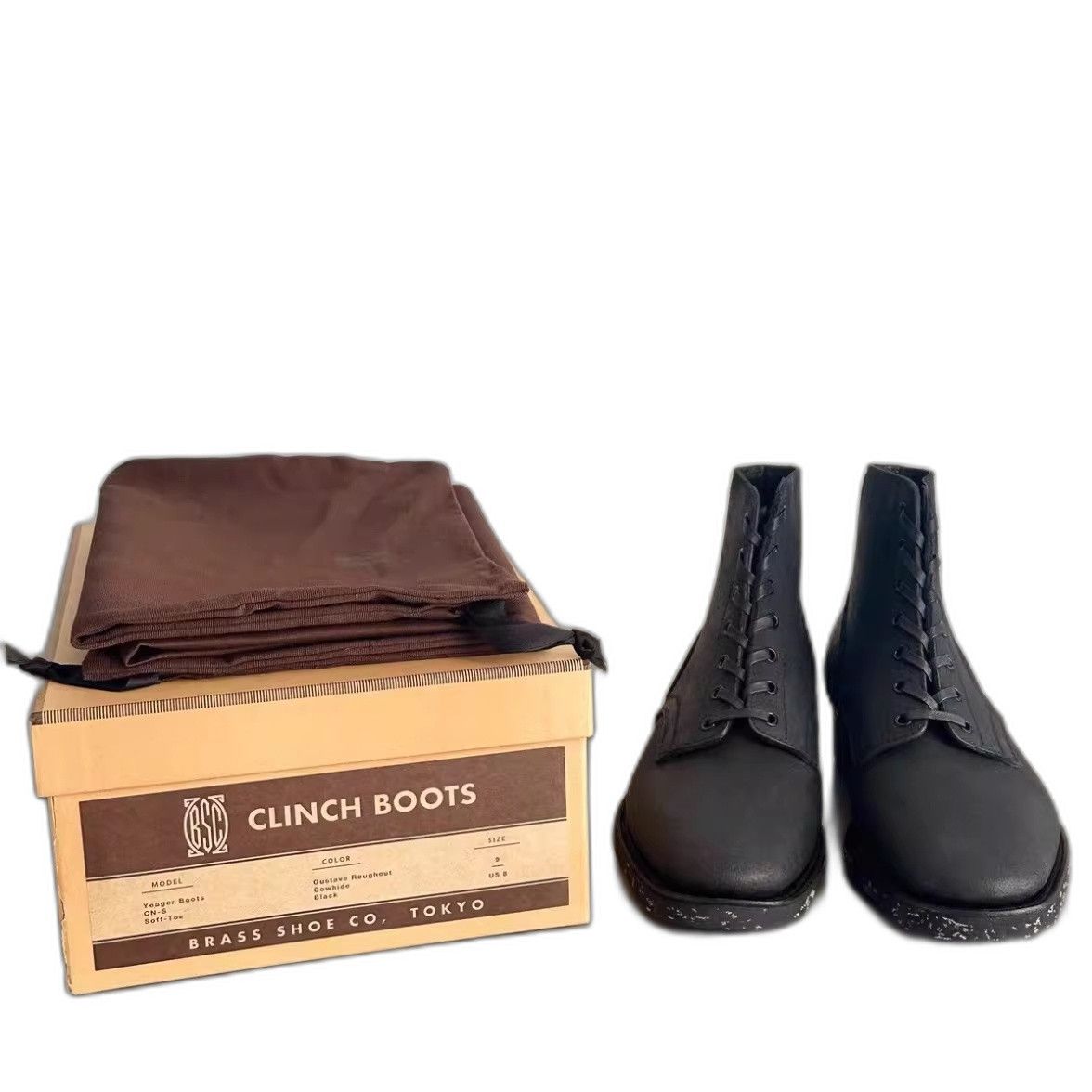 Clinch Boots Clinch Yeager Gustave Roughout Cowhide Black Size US 8.5 / EU 41-42 - 1 Thumbnail