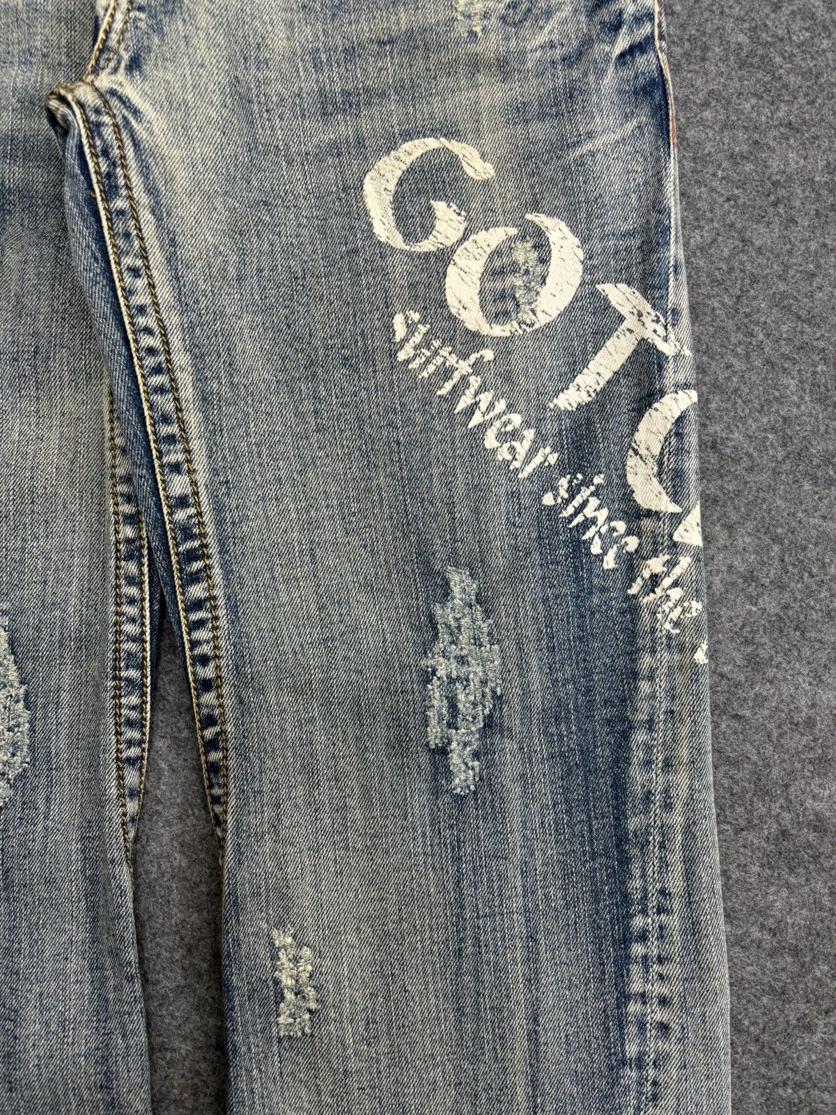 Gotcha 💥Twisted Leg💥Rare Gotcha Distressed Twist Leg Denim F537 Size US 30 / EU 46 - 6 Thumbnail