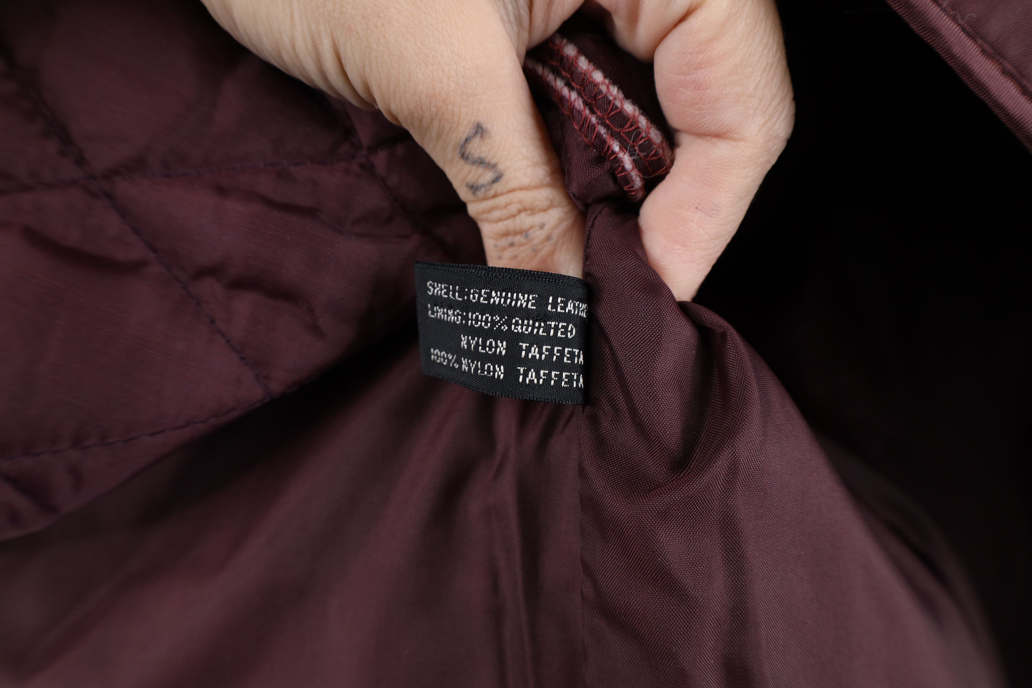Vintage Vintage 70s Streetwear Buckle Back Leather Jacket Oxblood Size L / US 10 / IT 46 - 13 Thumbnail