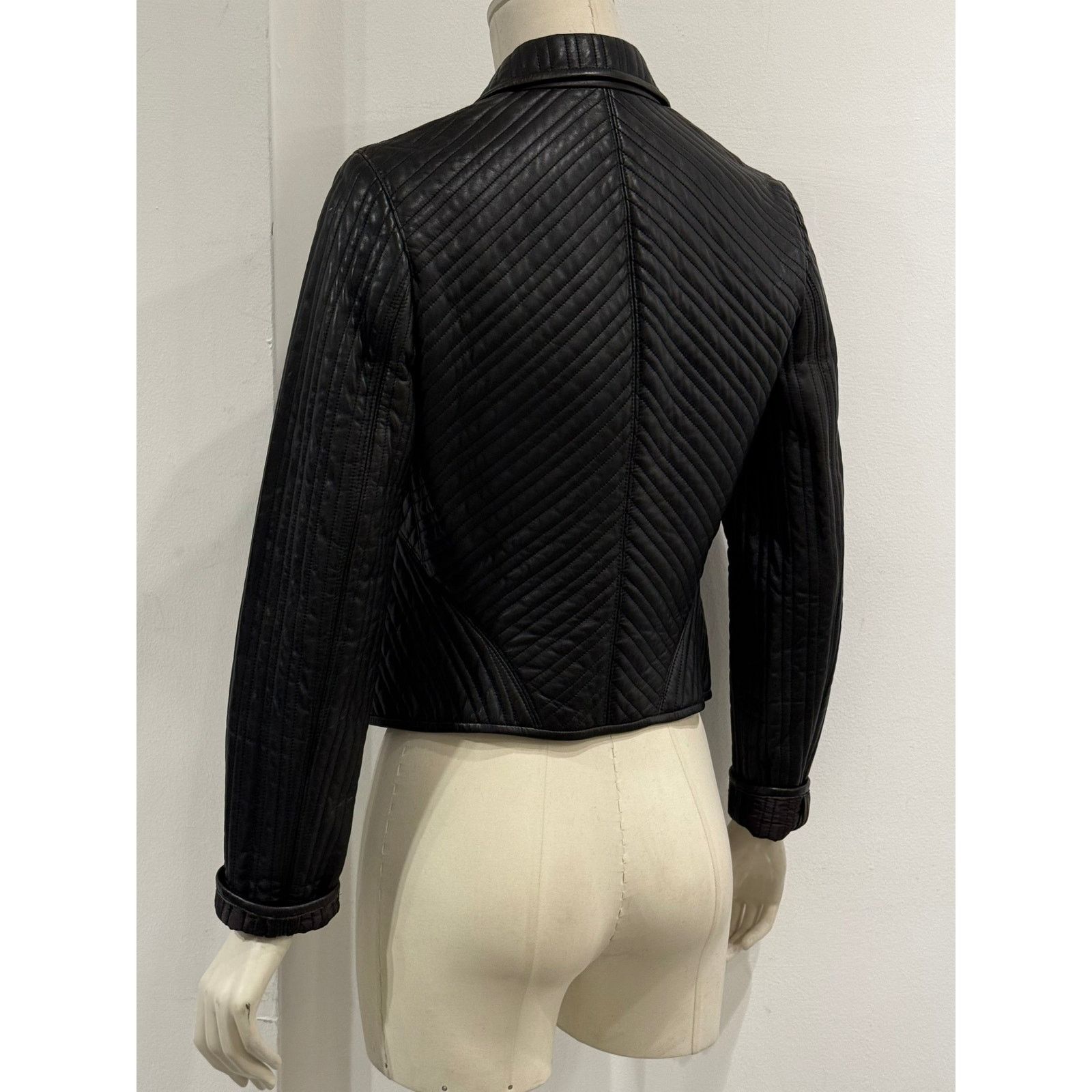 Loewe 1990s Loewe paneled cropped leather jacket Size M / US 6-8 / IT 42-44 - 8 Thumbnail
