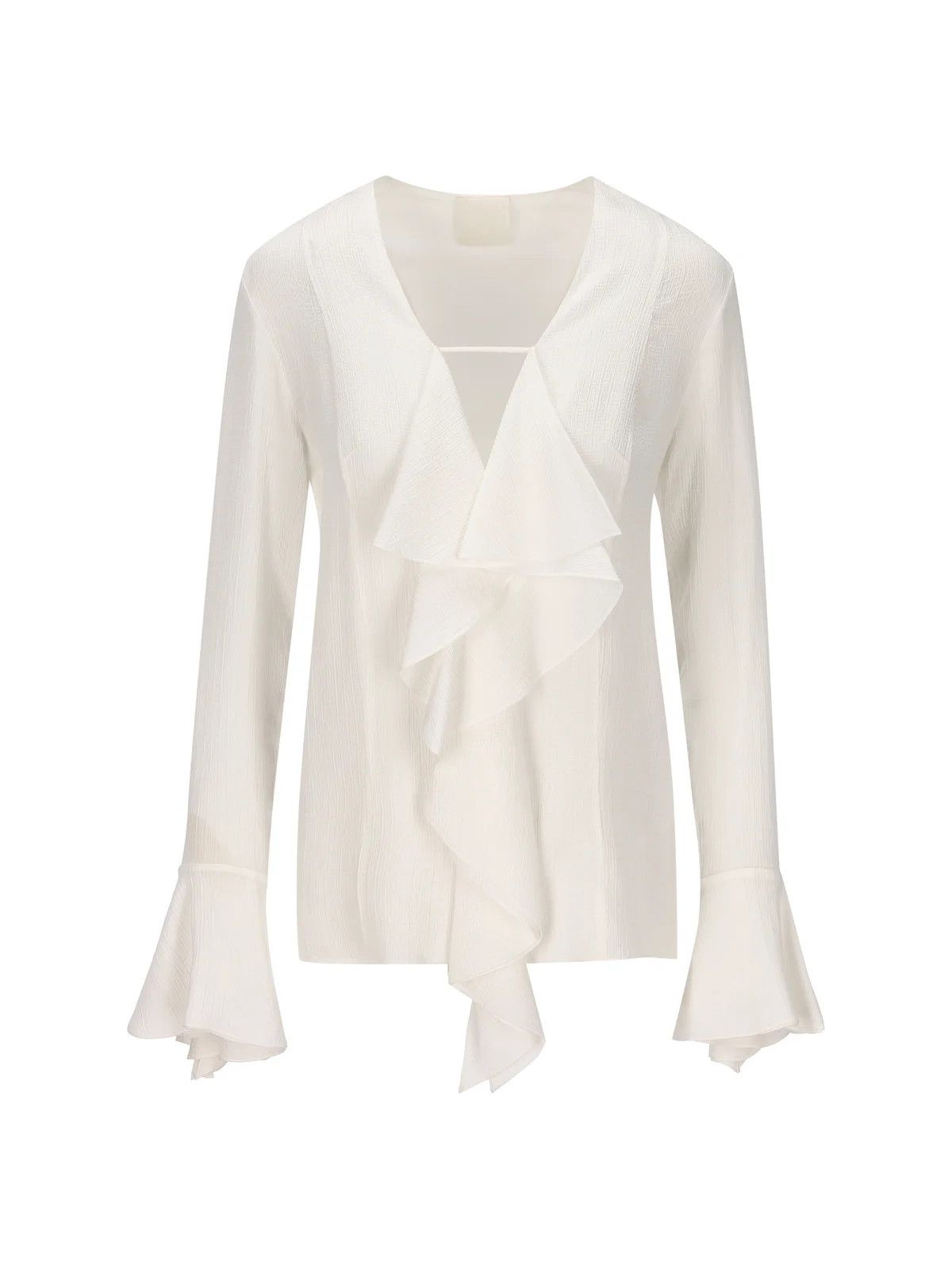o1w1db10325 Ruffles Blouse in White