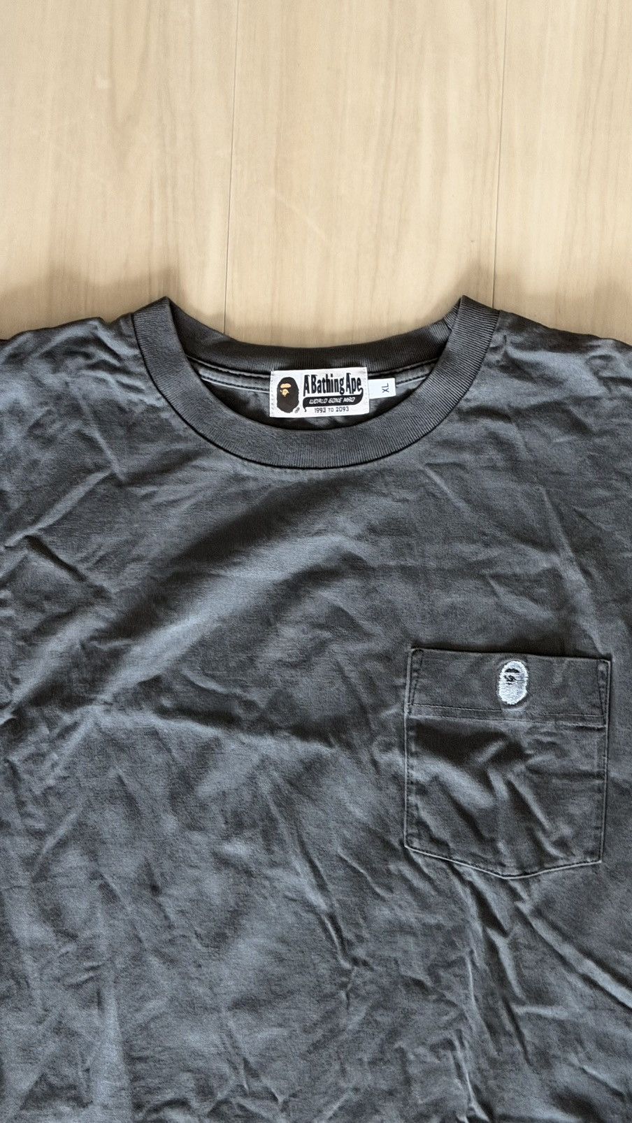 Bape Overdye One Point Pocket Relaxed Fit Tee Black Size US XL / EU 56 / 4 - 2 Thumbnail