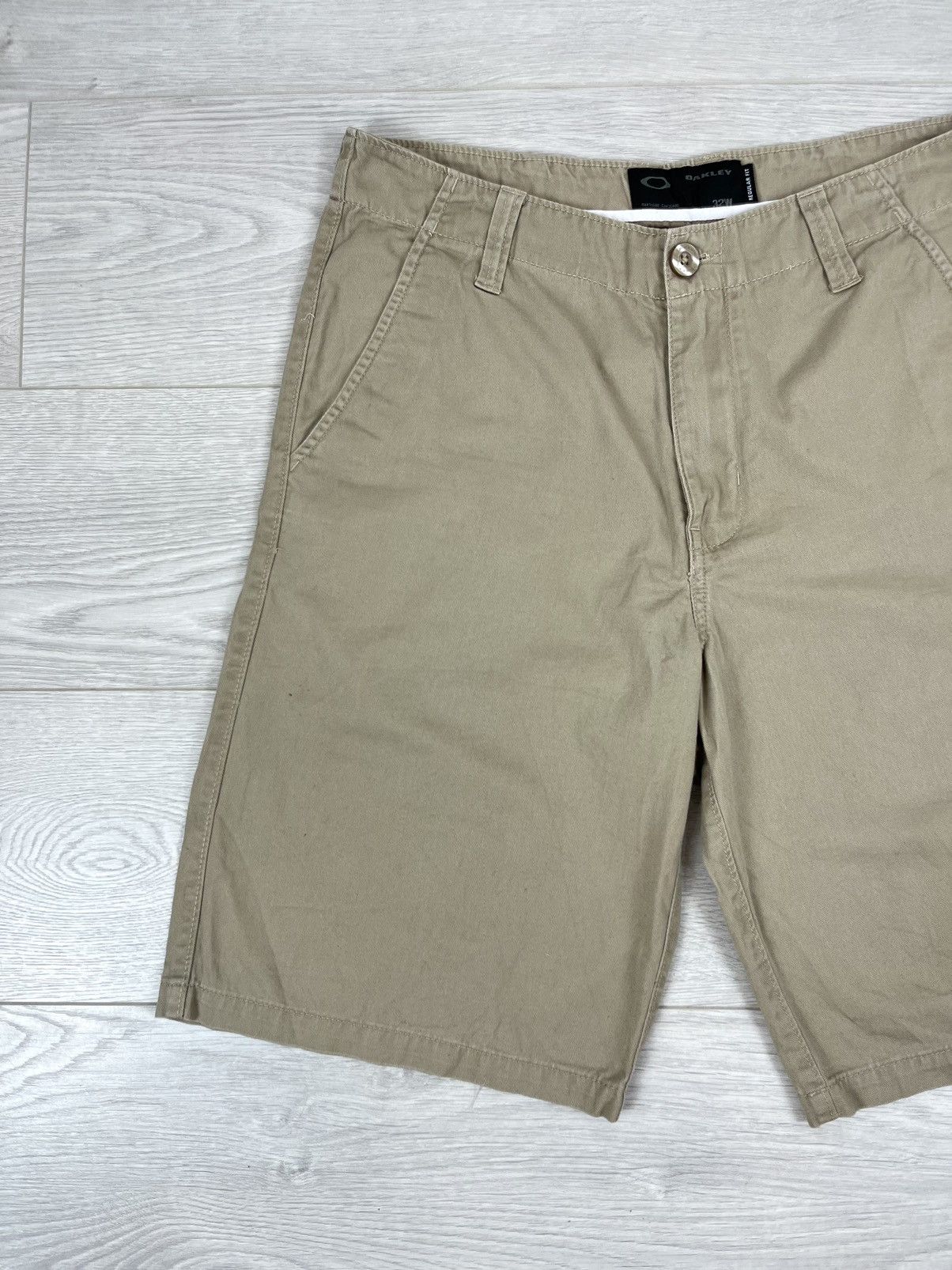 Oakley Oakley Logo Beige Cotton Shorts Size US 32 / EU 48 - 3 Thumbnail
