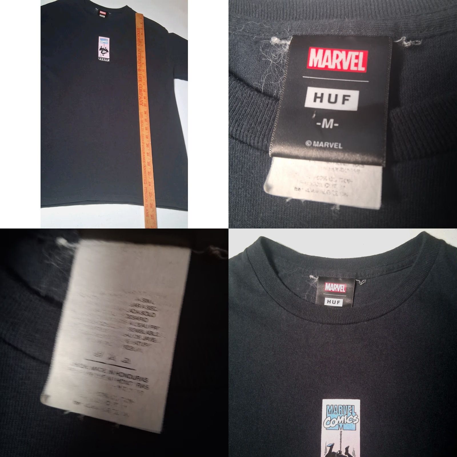 Vintage VINTAGE Marvel Huf Designs Spider-Man Venom Shirt M Black Crew Neck Short Sleeve Graphic Art Size US M / EU 48-50 / 2 - 8 Thumbnail