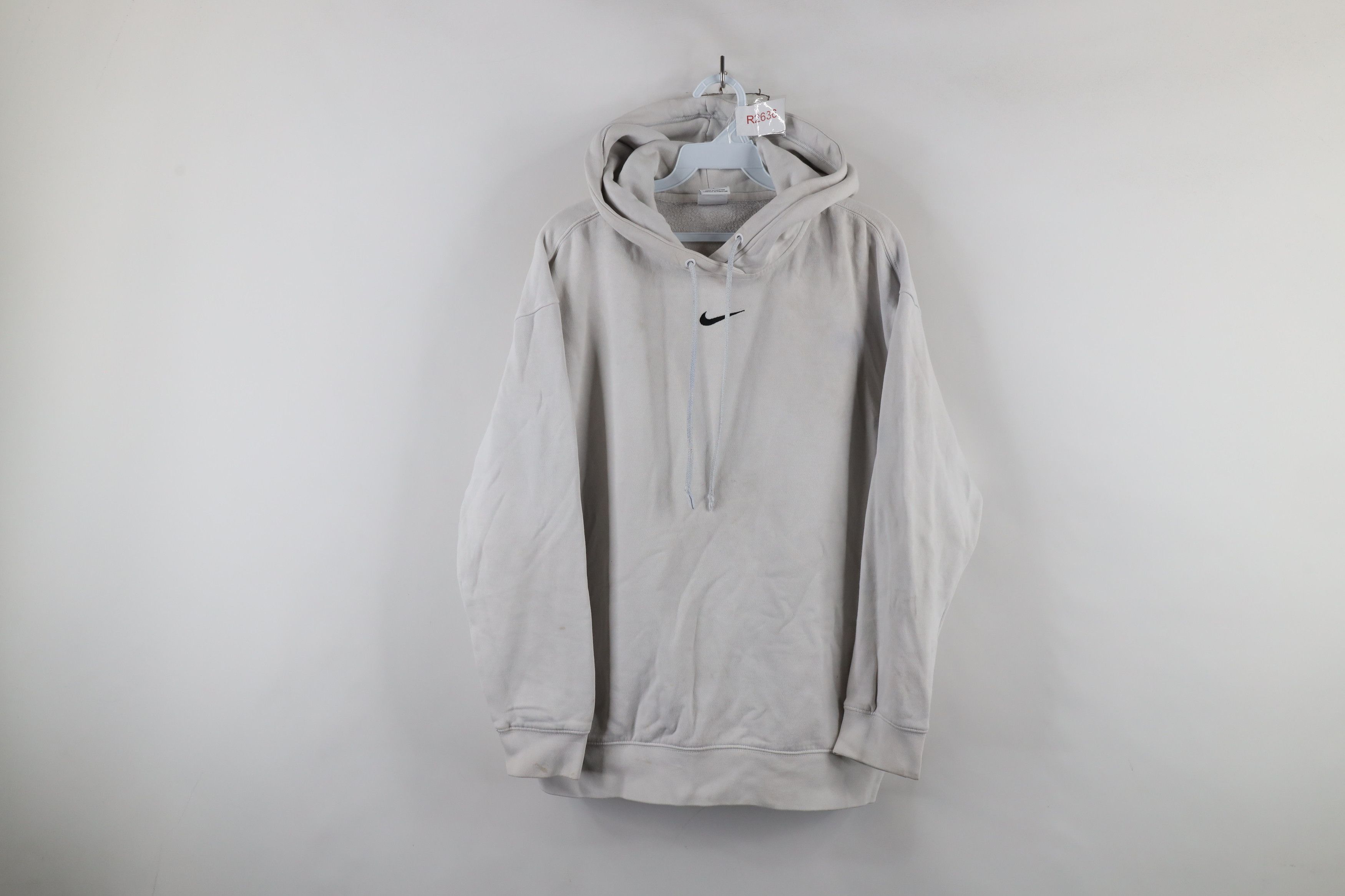 Nike × Vintage Vintage Y2K Nike Scott Center Swoosh Hoodie Light Gray Size US S / EU 44-46 / 1 - 1 Thumbnail