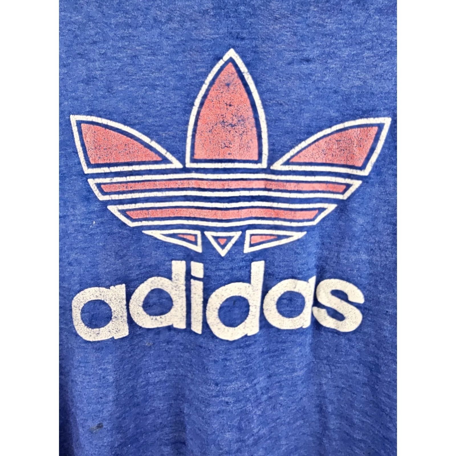 Adidas VINTAGE adidas Trefoil T-Shirt XL Blue Short Sleeve Crew Neck Mens XL Size US XL / EU 56 / 4 - 2 Thumbnail