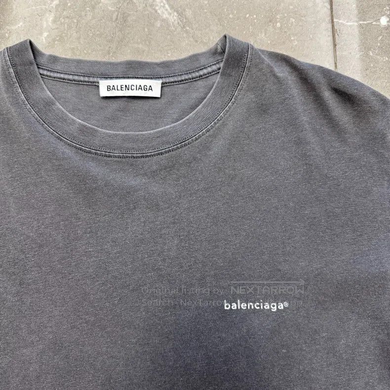 Balenciaga Balenciaga Washed distressed short-sleeved T-shirt Size L / US 10 / IT 46 - 3 Thumbnail