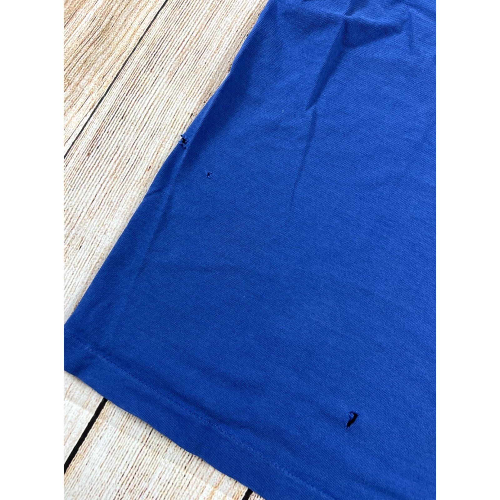 NHL VINTAGE 1990s Distressed Bike NHL St. Louis Blues Hockey Big Logo T-Shirt XL Mens Blue Size US XL / EU 56 / 4 - 7 Thumbnail
