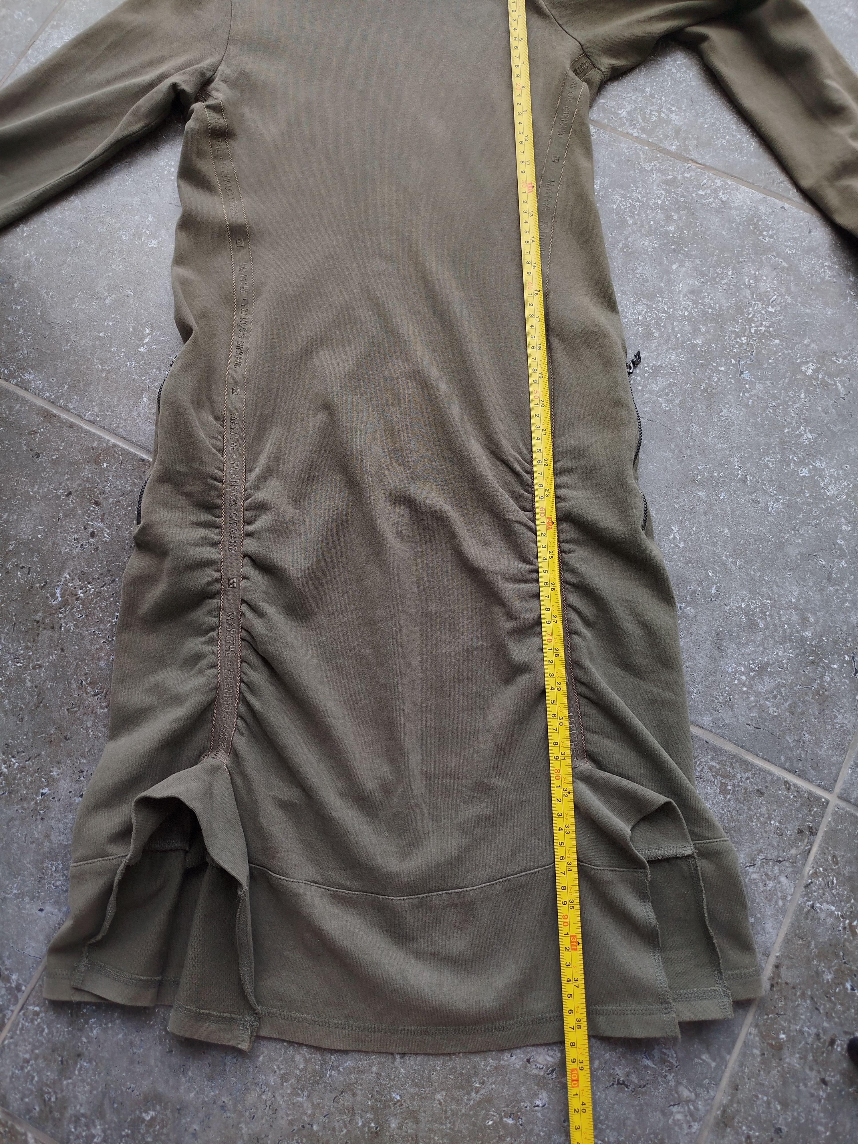 Marithe + Francois Girbaud Dress Long Sleeve Turtleneck Khaki Pockets Vintage Cotton Size S / US 4 / IT 40 - 16 Thumbnail