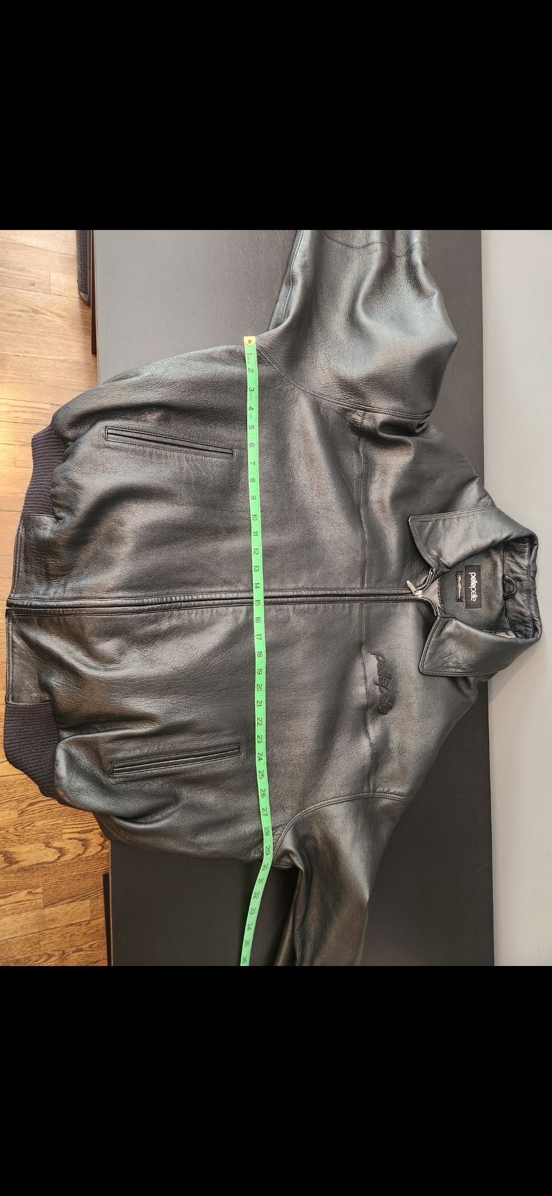 Pelle Pelle Pelle Pelle Black Leather Bomber Jacket Size 50 Size US L / EU 52-54 / 3 - 5 Thumbnail