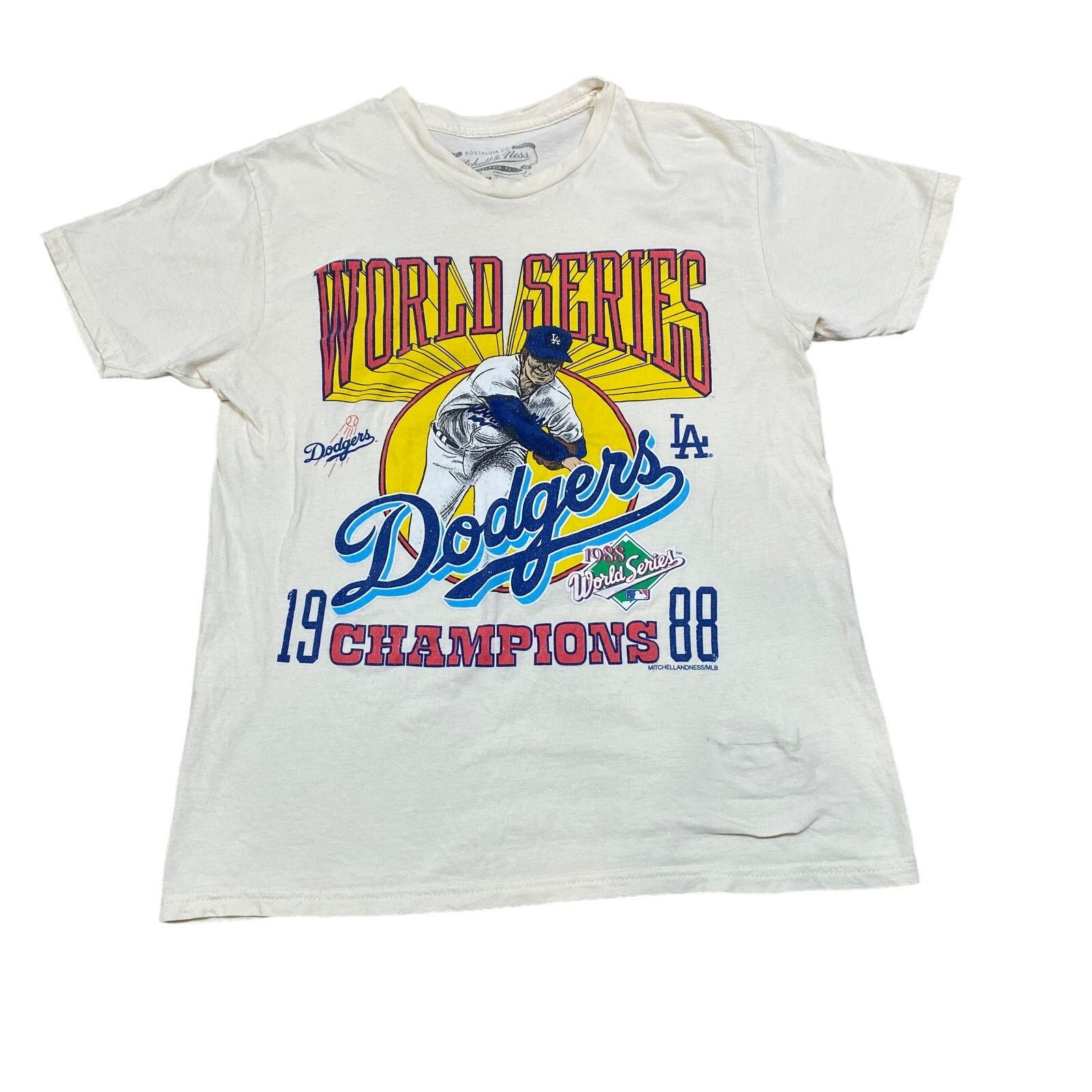 MLB × Mitchell & Ness Mitchell & Ness Dodgers World Series 88 Chams Retro Shirt M Size US M / EU 48-50 / 2 - 1 Thumbnail