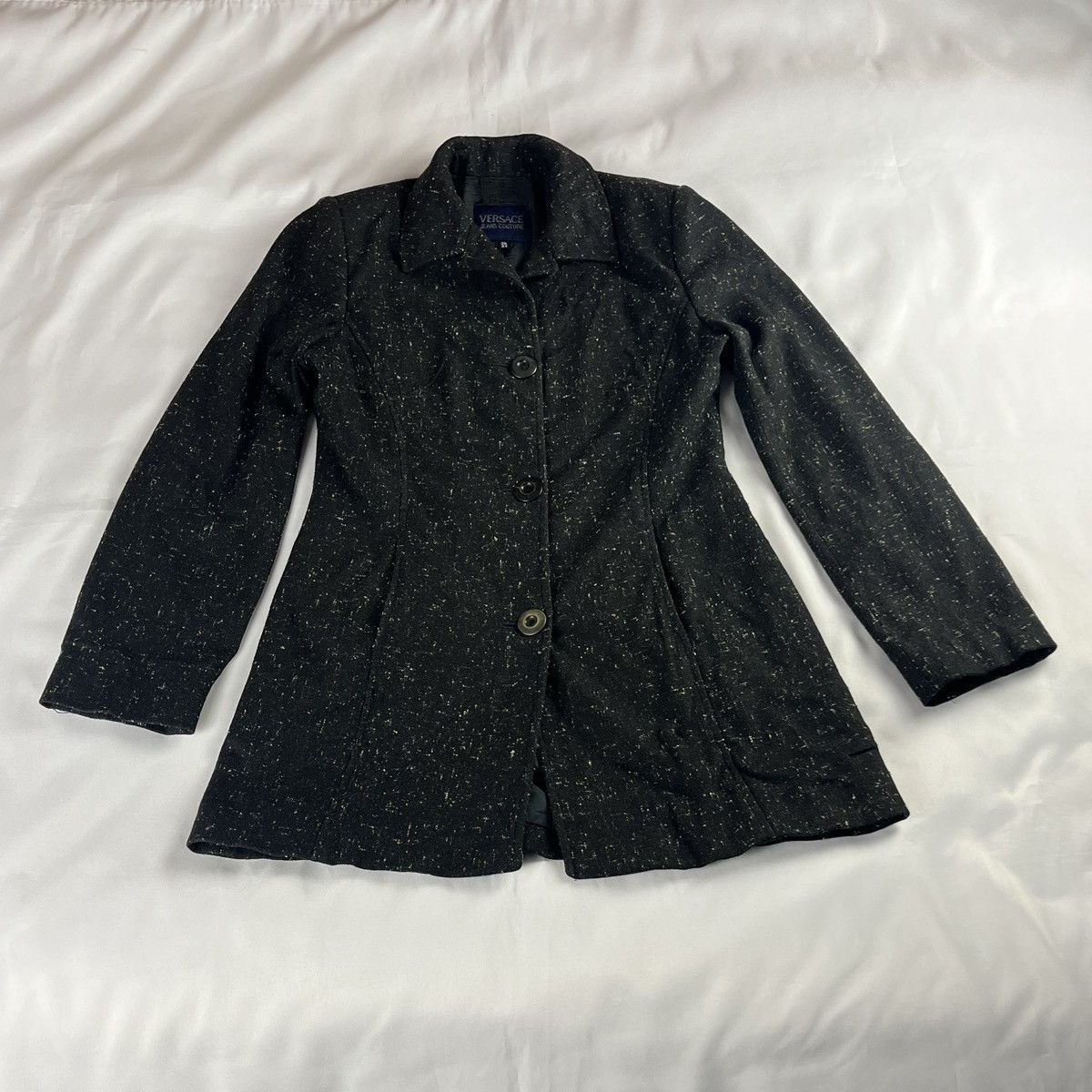 Versace Jeans Couture × Vintage Versace Jeans Couture Wool Coat 90s Women’s Made in Italy Size M / US 6-8 / IT 42-44 - 1 Thumbnail