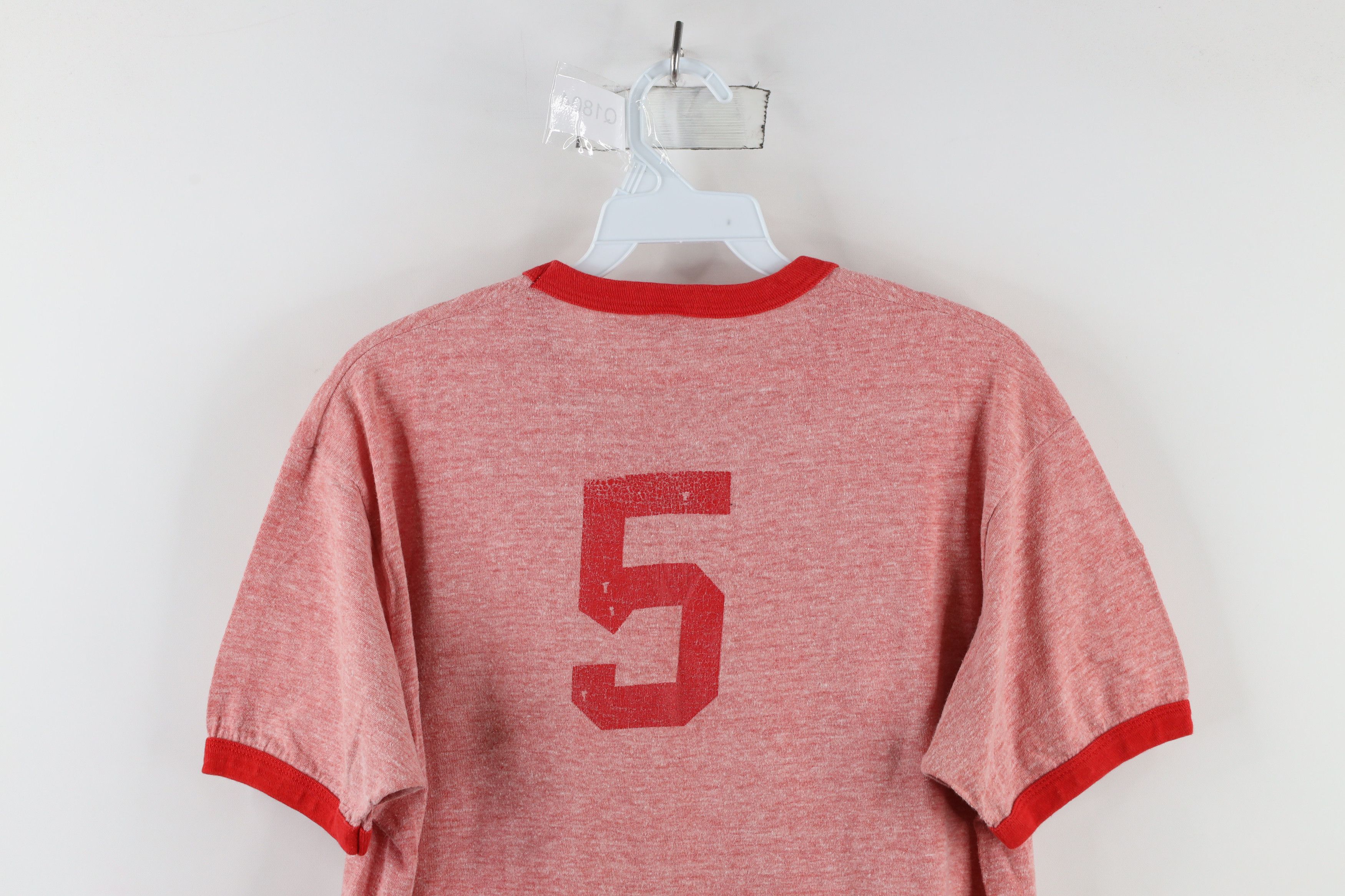 Hanes × Vintage Vintage 70s Hanes Toledo Ohio Ringer T-Shirt Heather Red USA Size US L / EU 52-54 / 3 - 8 Thumbnail
