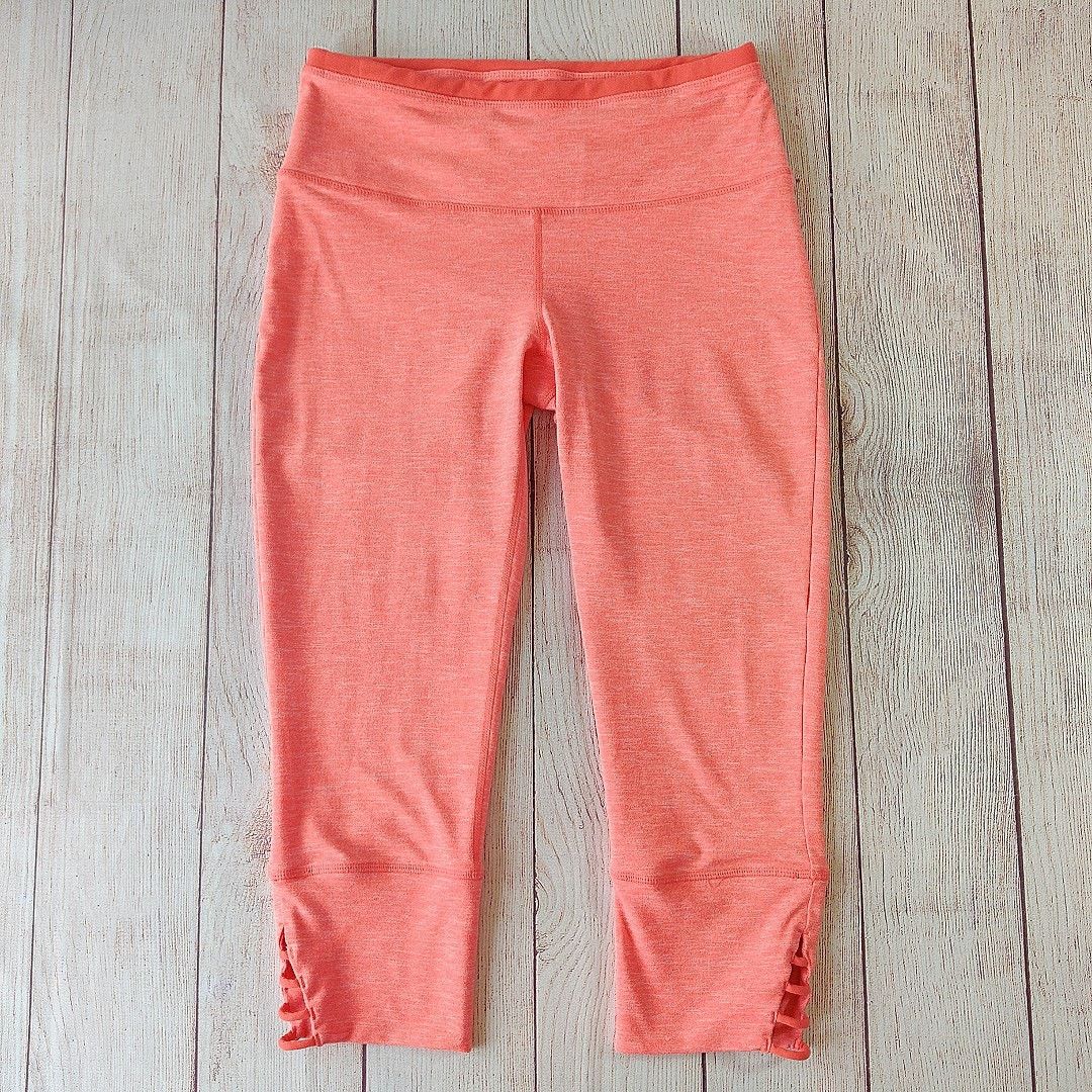 Prana Tori Activewear Capri Pants Coral Orange Cropped Leggings Size 30" / US 8 / IT 44 - 1 Thumbnail