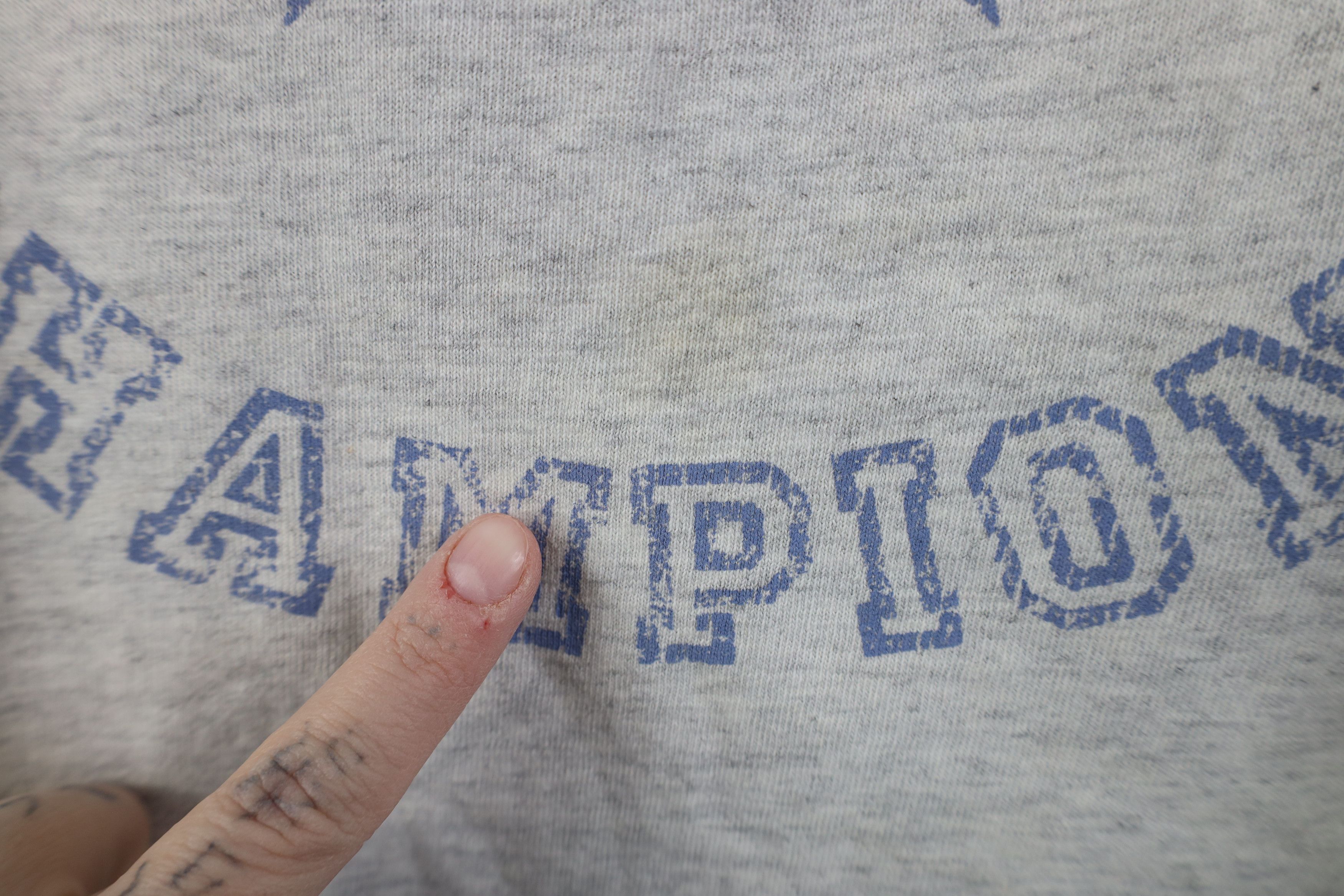 Vintage Vtg 90s Streetwear Football 67 Sleep Night T-Shirt Gray Size L / US 10 / IT 46 - 7 Thumbnail