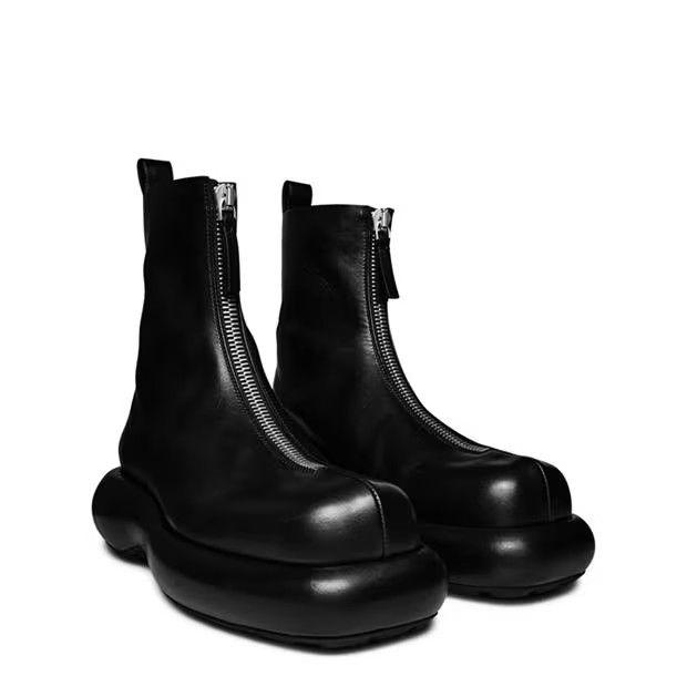 Jil Sander o1g2r1mq1024 Zip Front Boots in Black Size US 7 / IT 37 - 3 Thumbnail