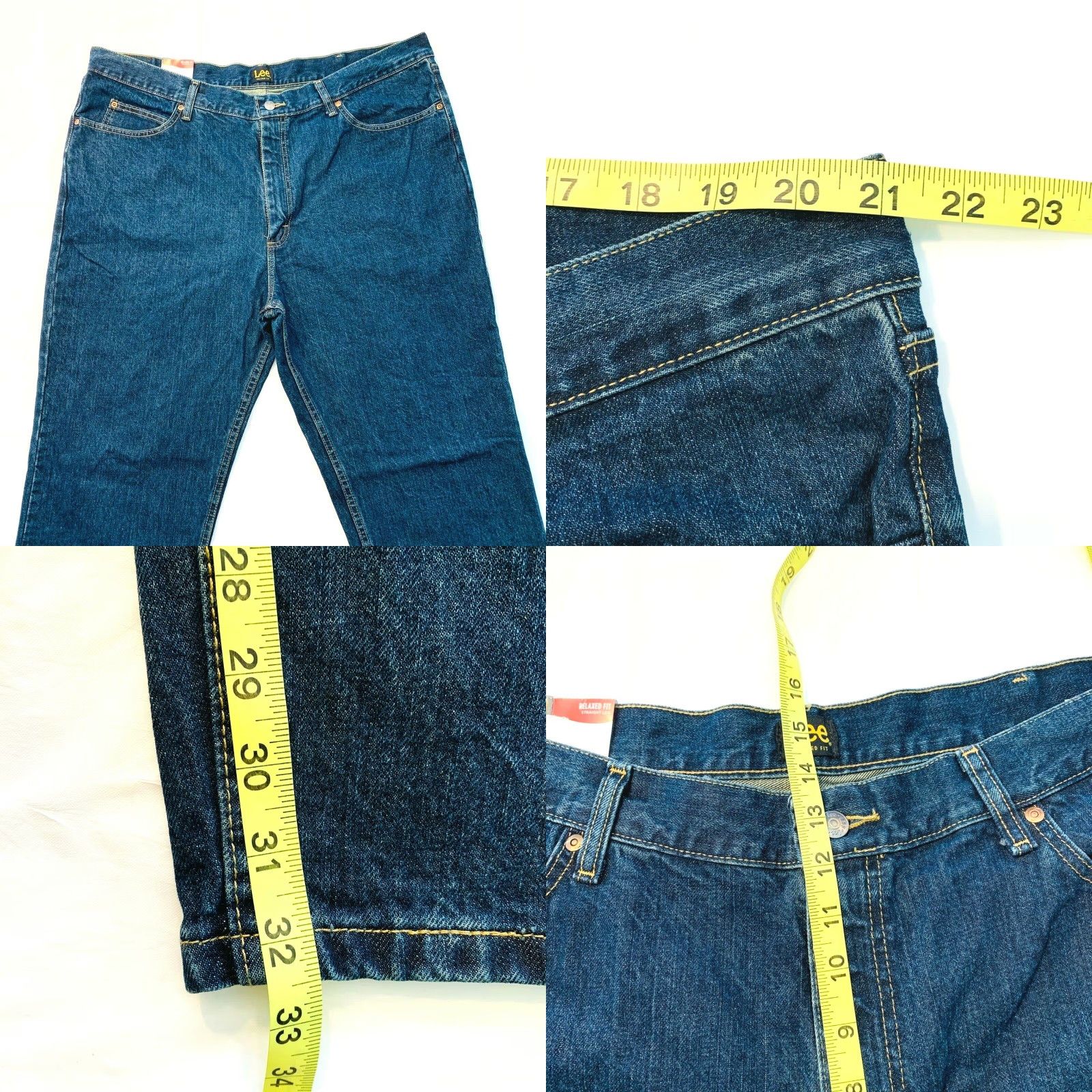 Lee Lee Tomas Relaxed Fit Straight Leg Jeans Denim Dark Wash 42x32 Men’s Jeans 5-Pocket Style Blue NWT Lee Tomas Size US 42 / EU 58 - 8 Thumbnail