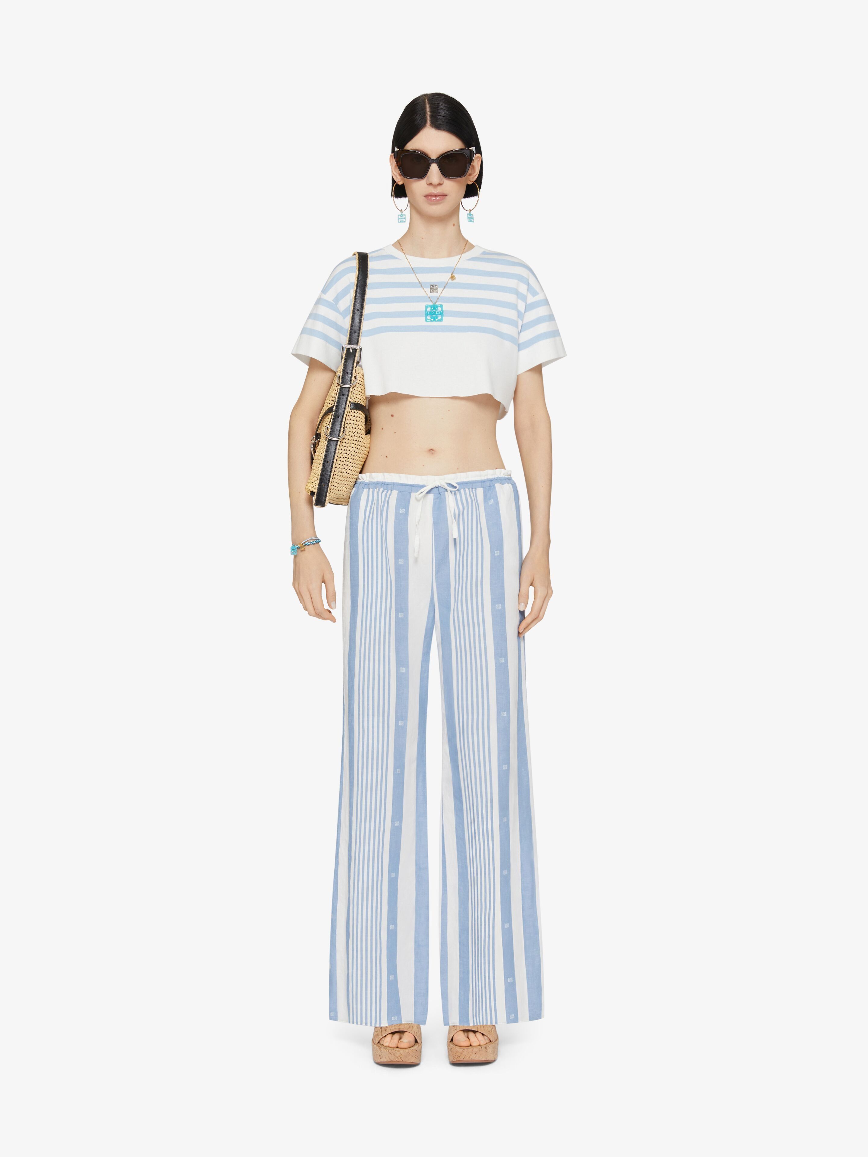Givenchy o1w1db10825 Trousers in Blue/White Size 25" / US 0 / IT 36 - 2 Thumbnail