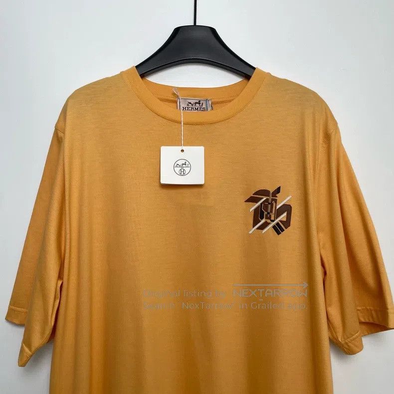 Hermes Hermes Melon Color Printed Short Sleeve Size L / US 10 / IT 46 - 3 Thumbnail