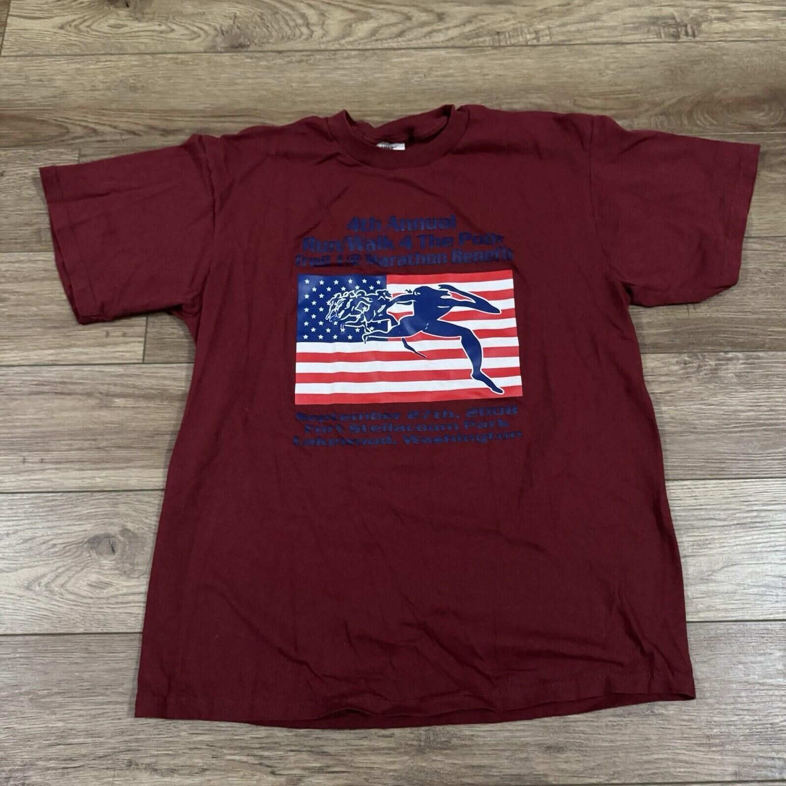 Nike Vintage Y2k Nike Washington Marathon Sponsors Shirt Maroon Size US M / EU 48-50 / 2 - 1 Thumbnail