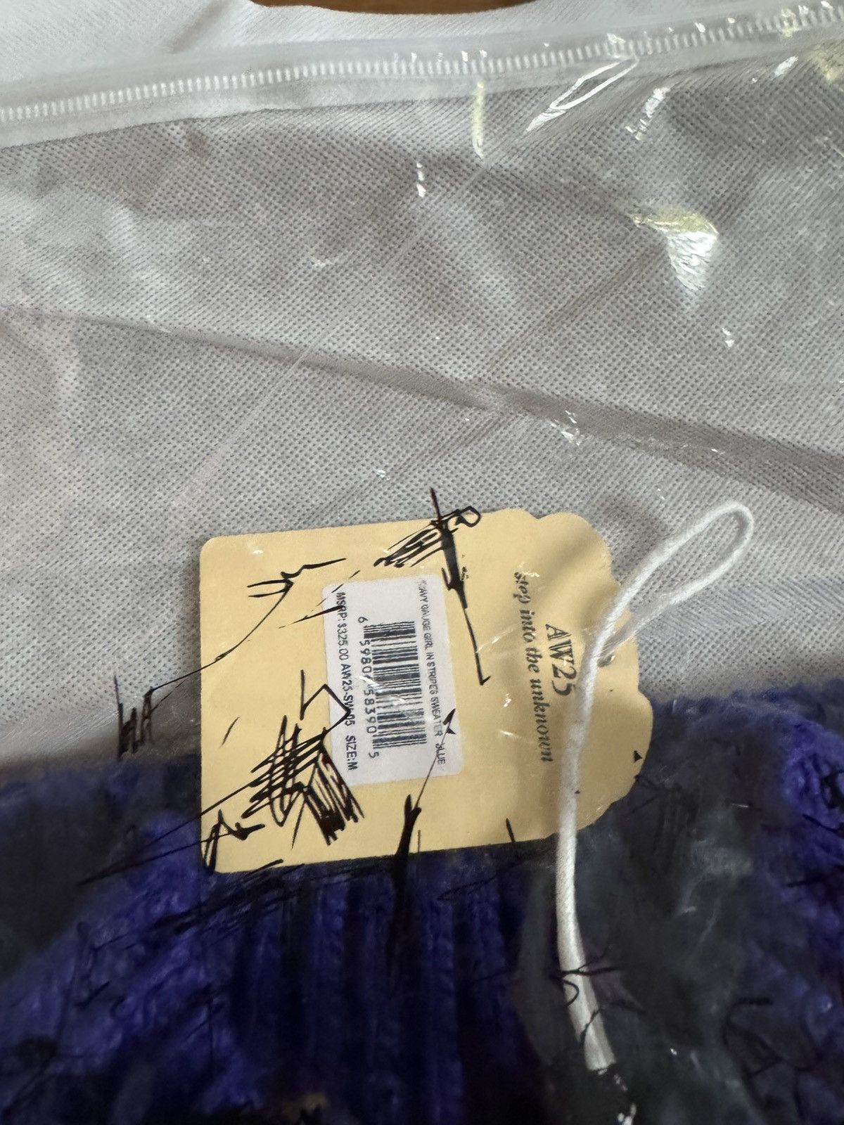 KidSuper KidSuper Heavy Gauge Girl in Stripes Sweater Blue Size US M / EU 48-50 / 2 - 4 Thumbnail