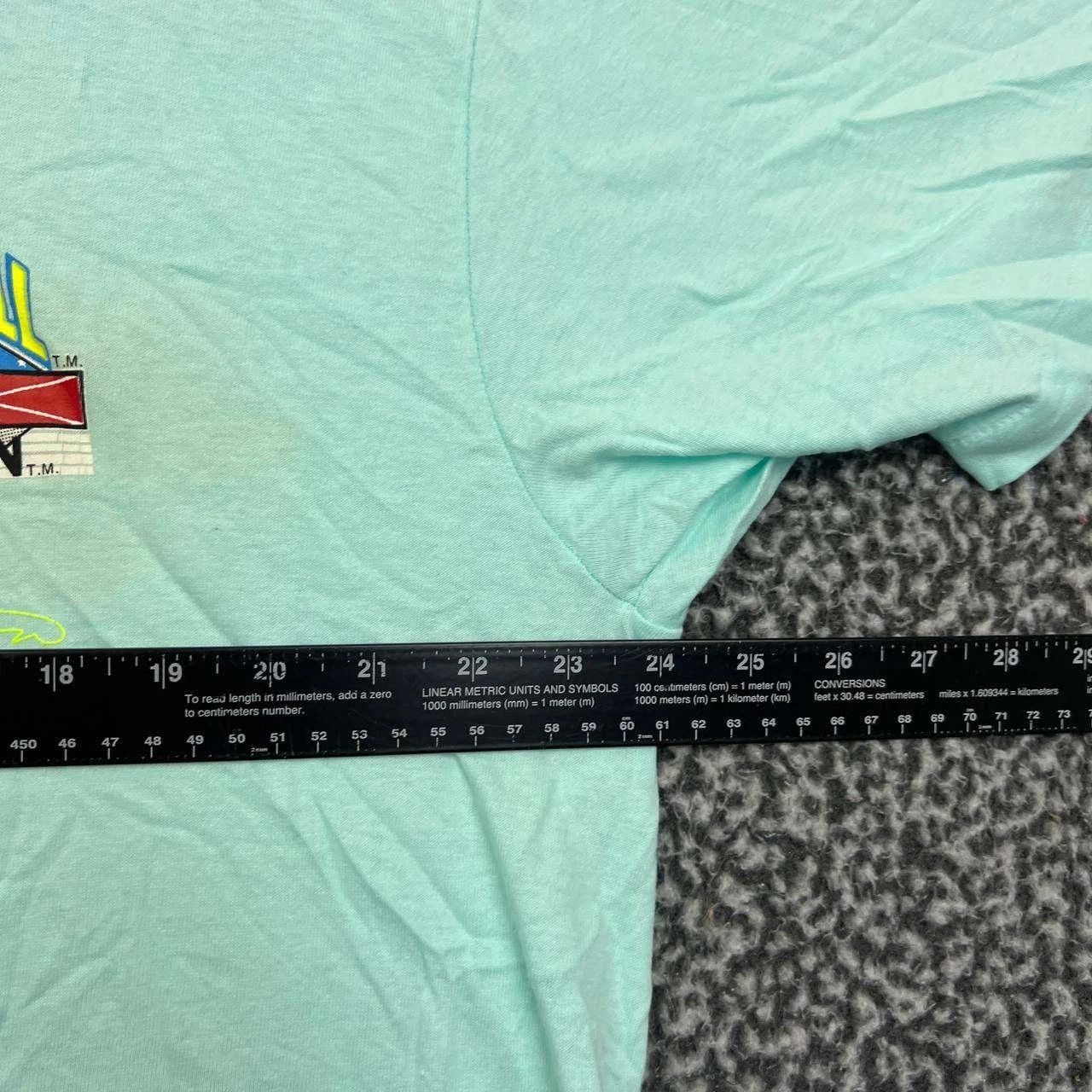 Anvil Vintage Circle Bell Shirt Men XL Blue Anvil Short Sleeve Size US XL / EU 56 / 4 - 5 Thumbnail