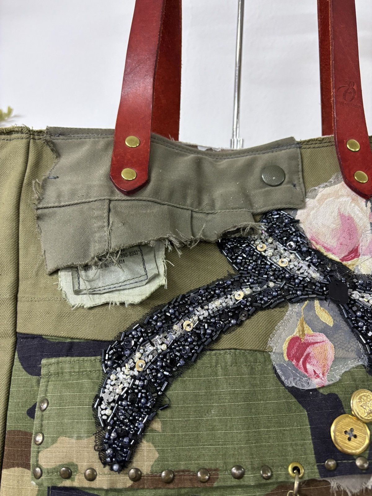 Engineered Garments Boro Denim Patchwork Tote Bag Military Handmade Chanel Style Size ONE SIZE - 4 Thumbnail